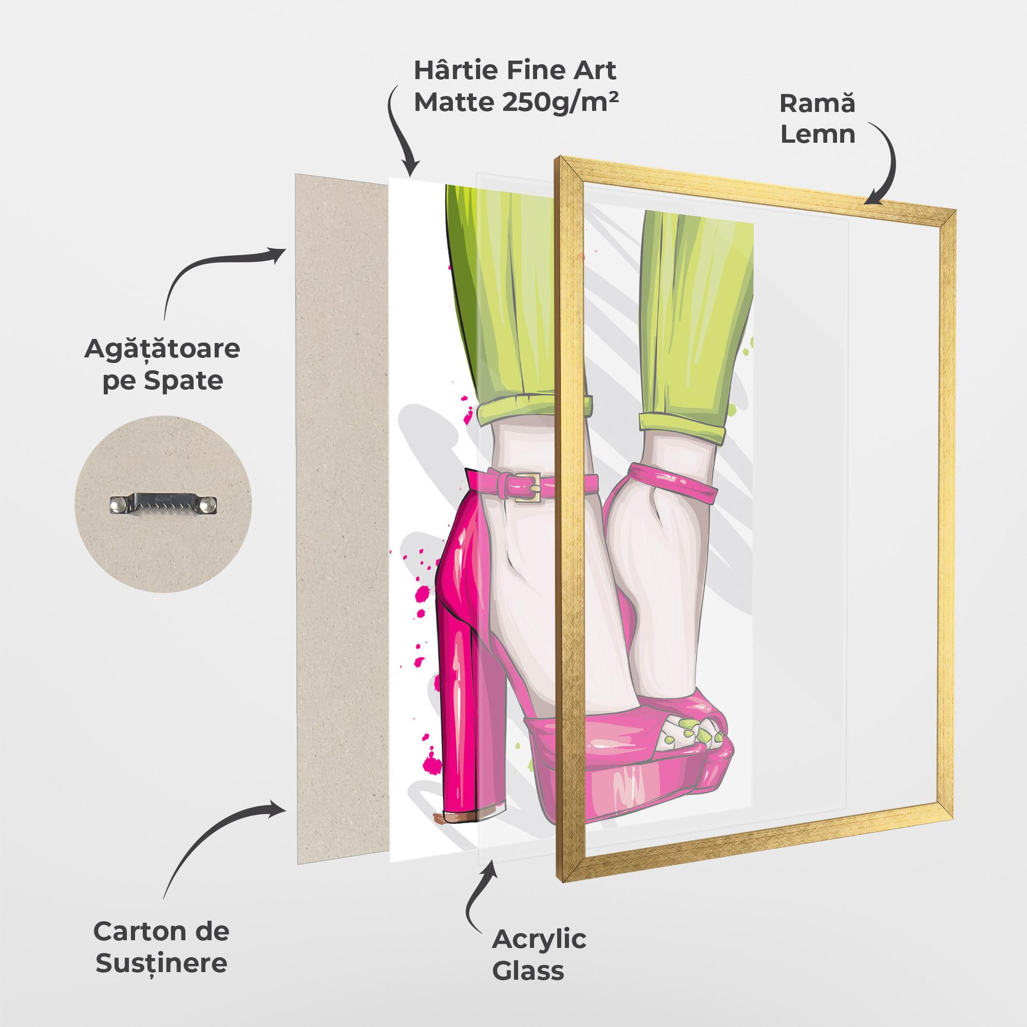 Poster Înrămat Green Nails mockup 1