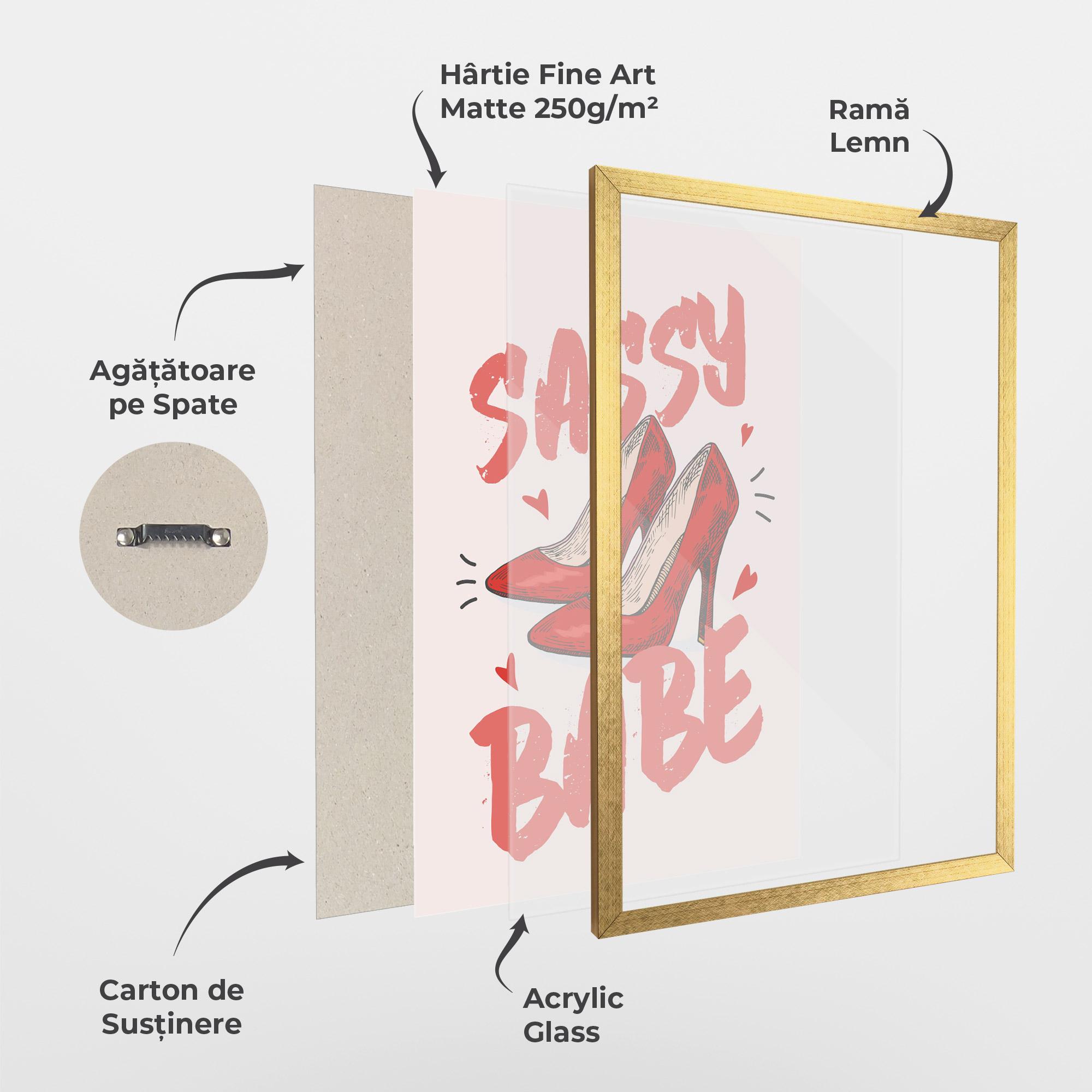 Poster Înrămat Sassy Babe mockup 1
