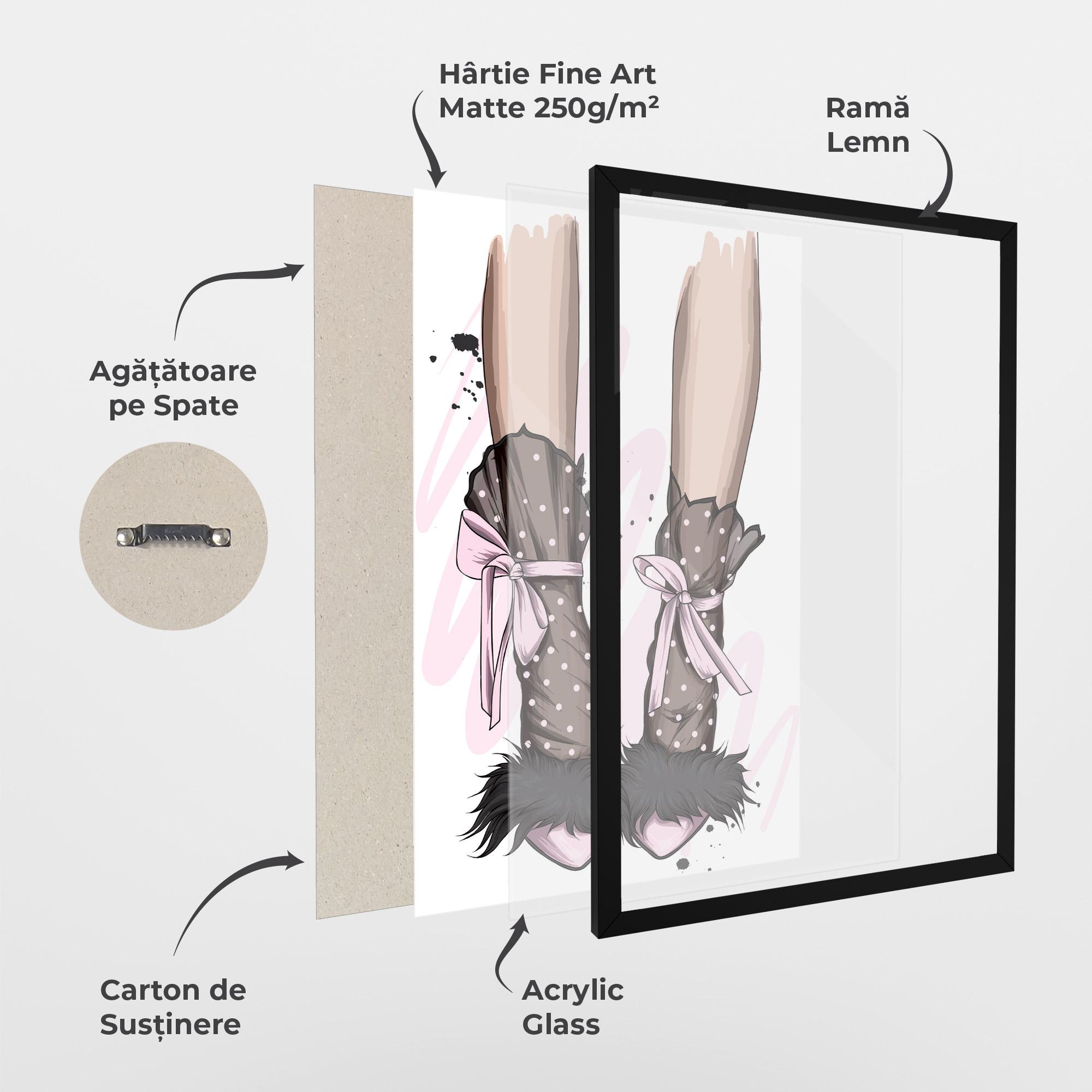 Poster Înrămat Black Cute Heels mockup 1