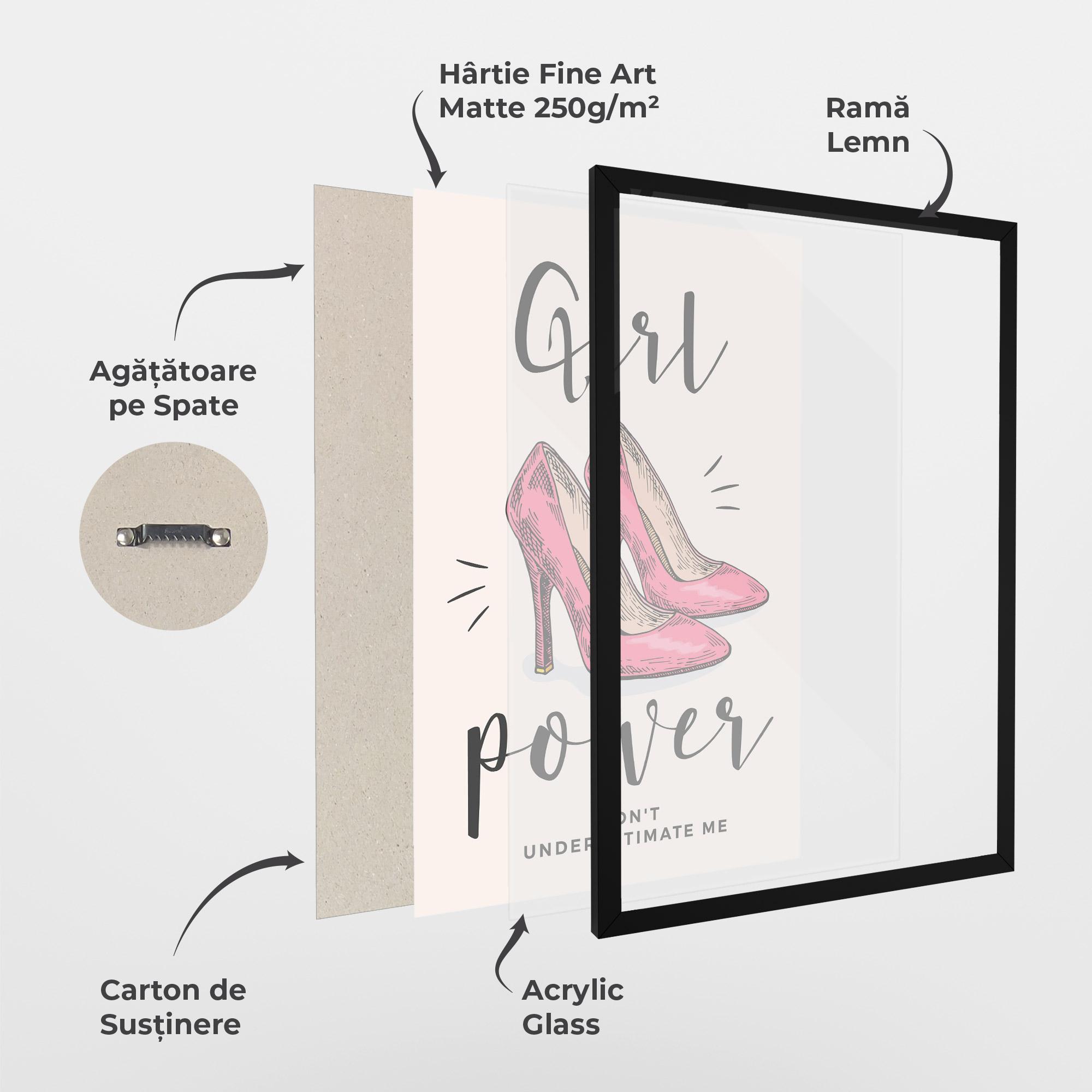 Poster Înrămat Girl Power mockup 1