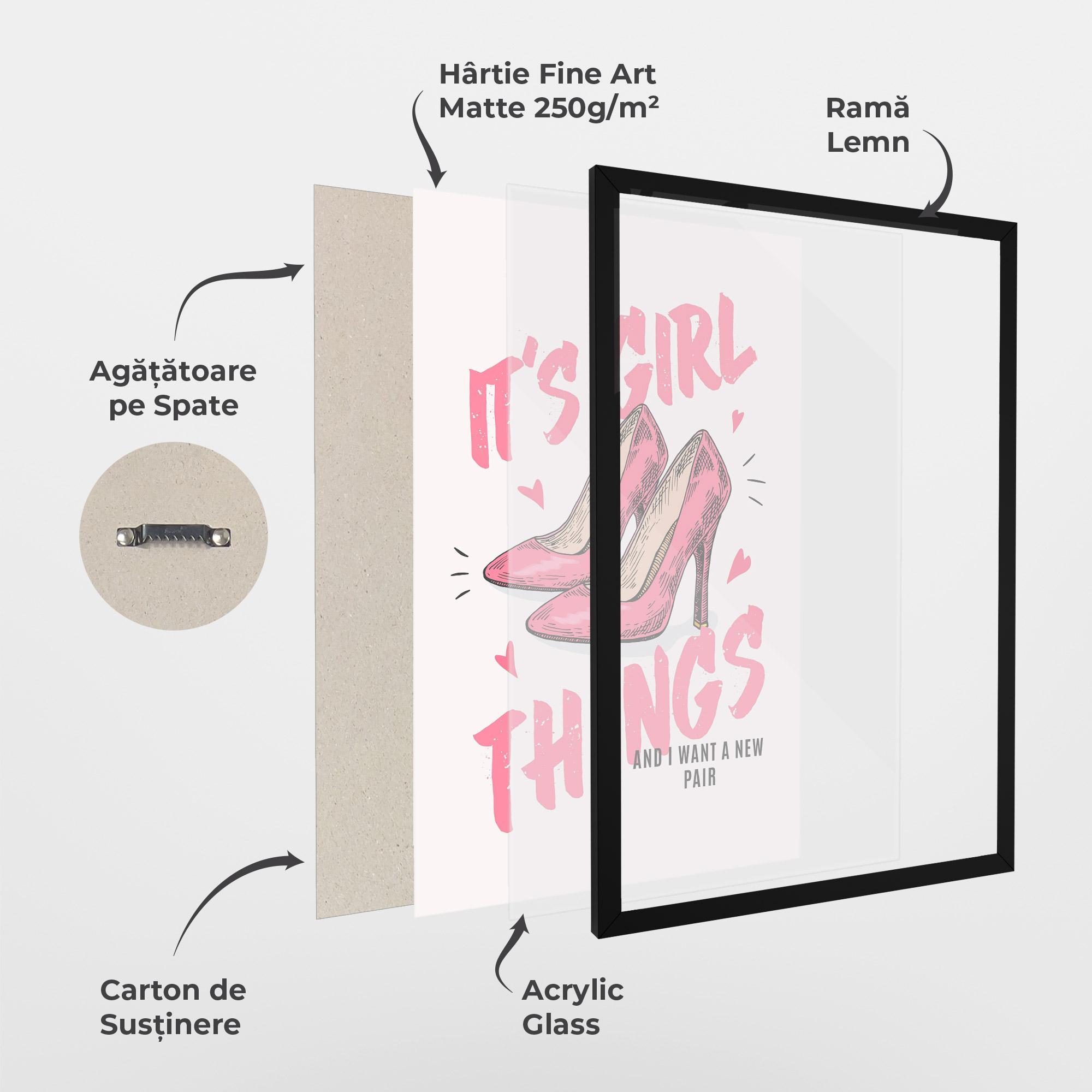 Poster Înrămat Girl Things mockup 1