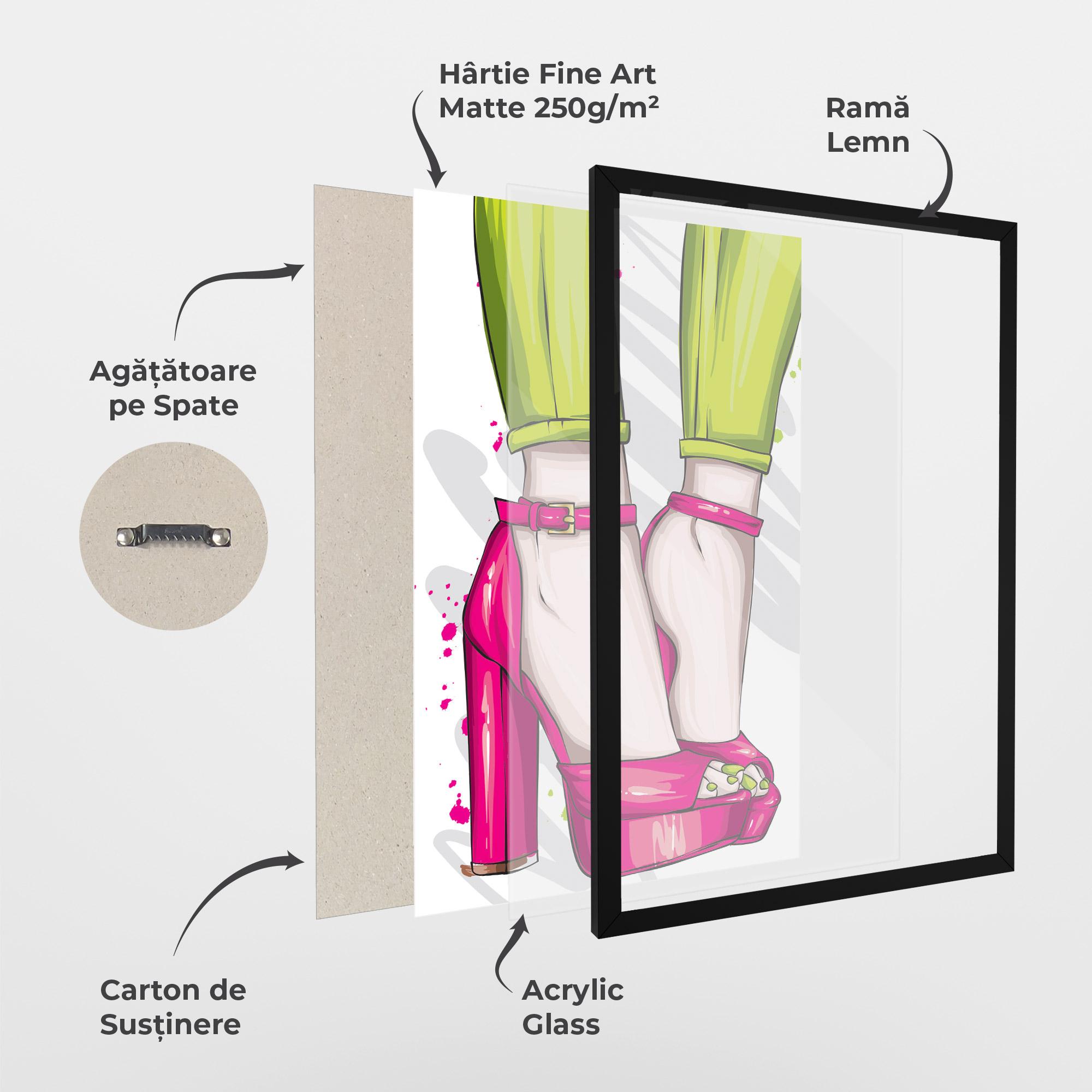 Poster Înrămat Green Nails mockup 1