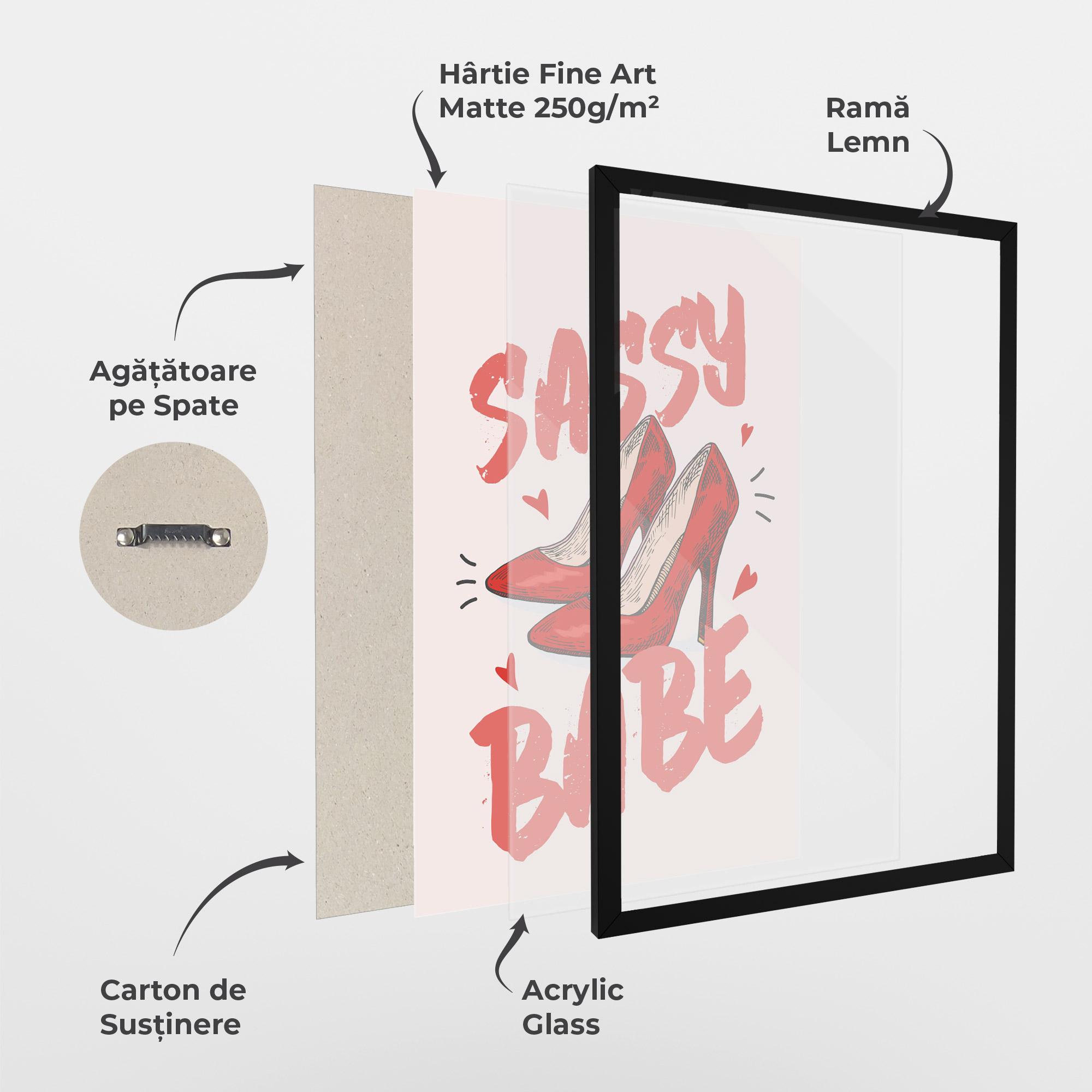 Poster Înrămat Sassy Babe mockup 1