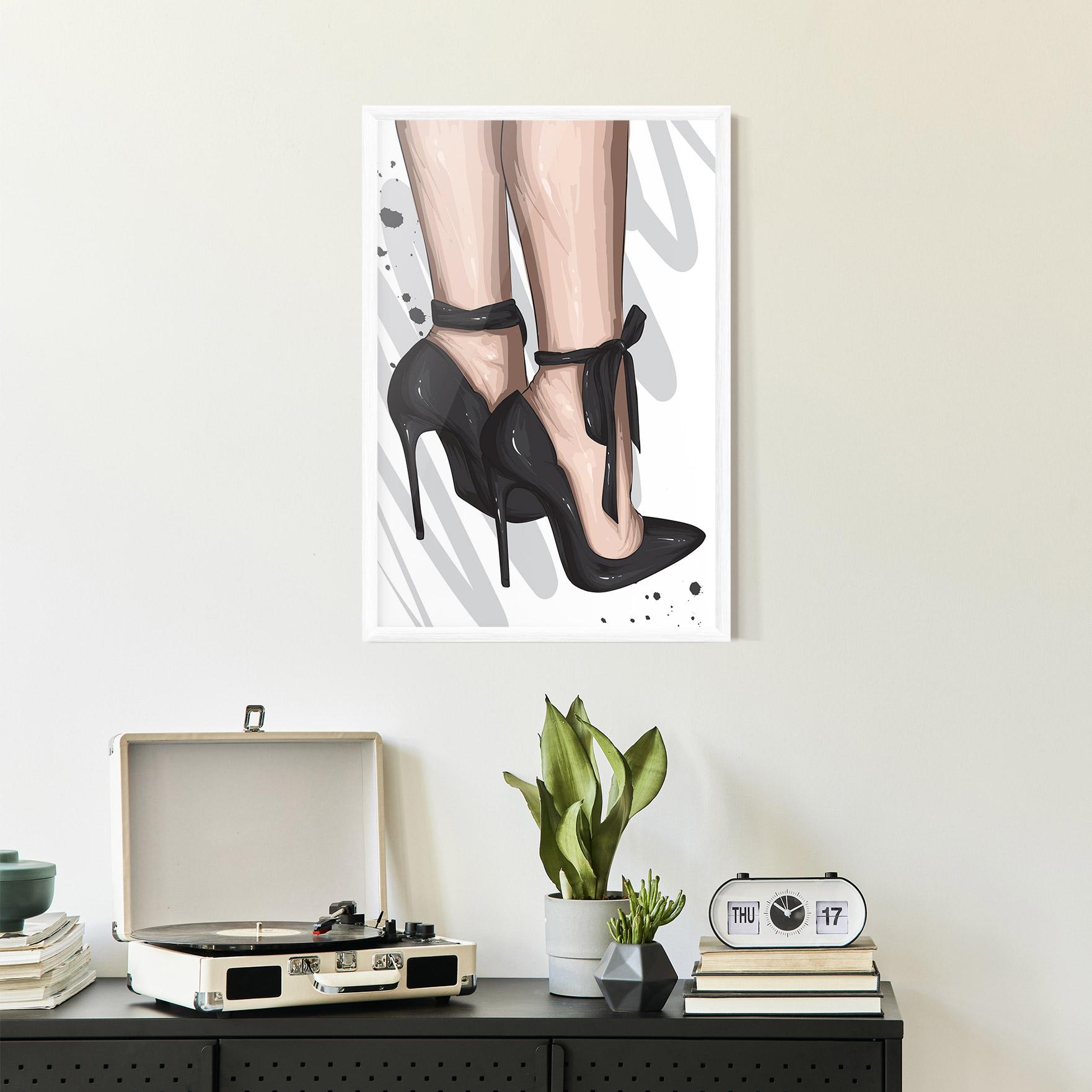 Poster Înrămat Black Woman Shoes mockup 2