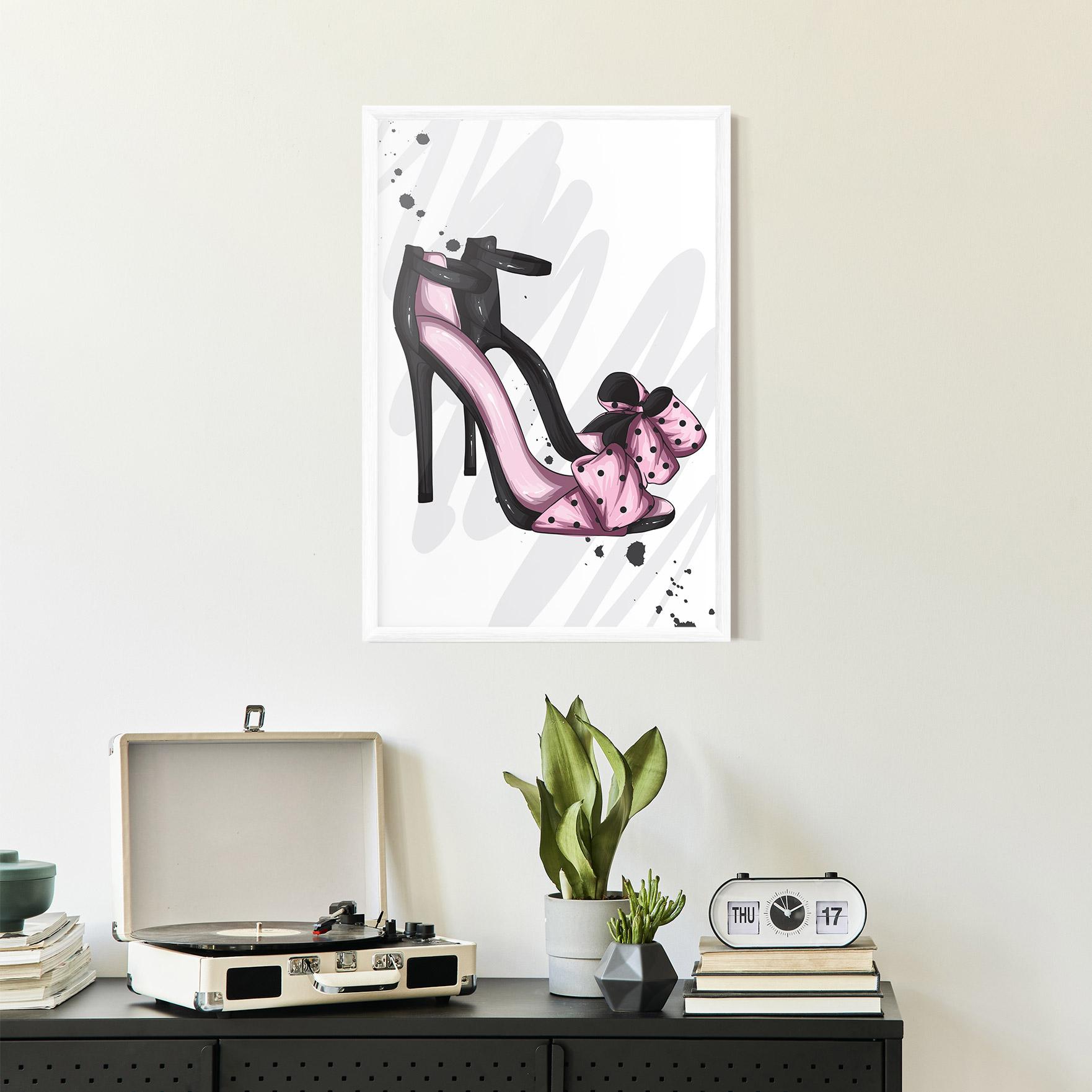 Poster Înrămat Pink Black Heels mockup 2