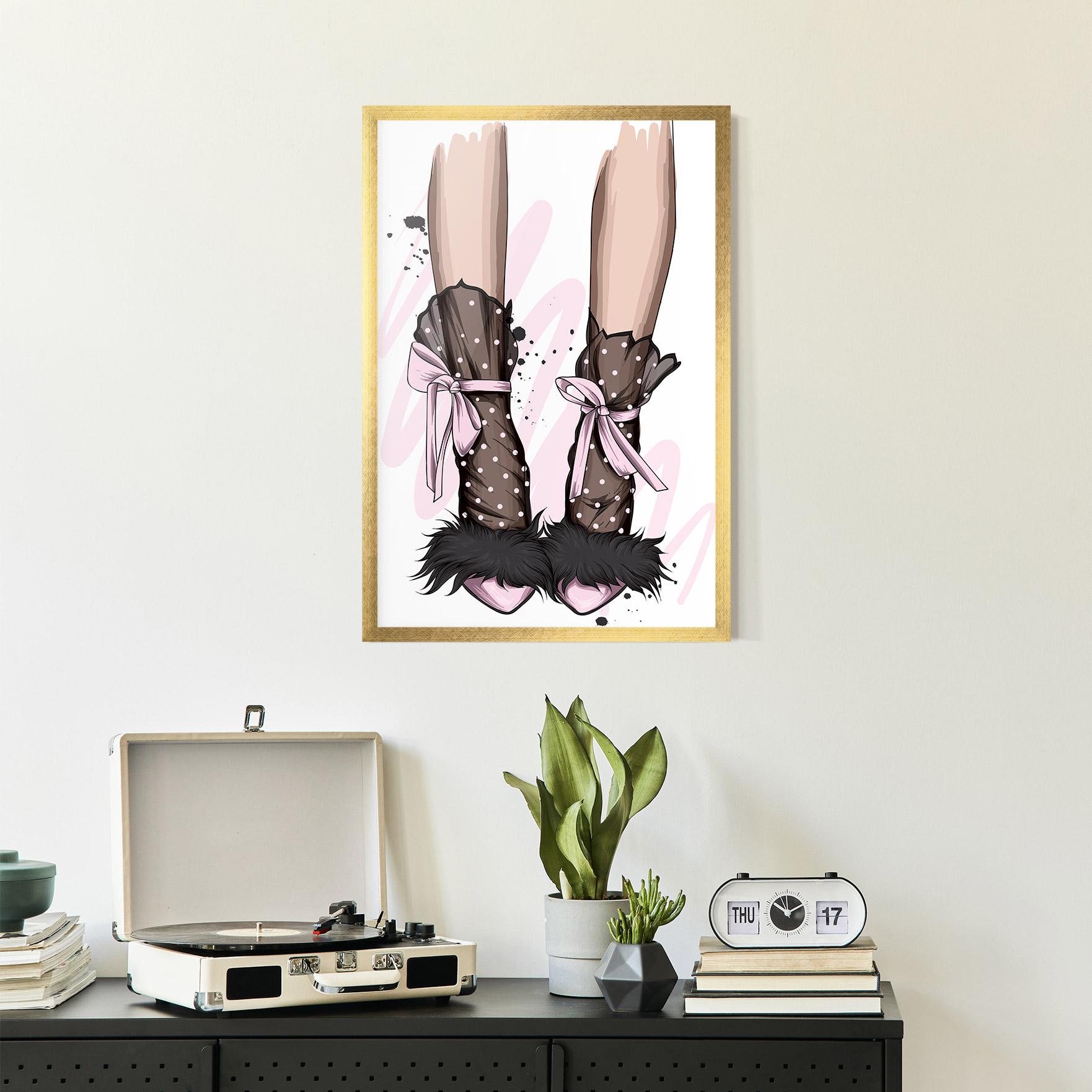 Poster Înrămat Black Cute Heels mockup 2