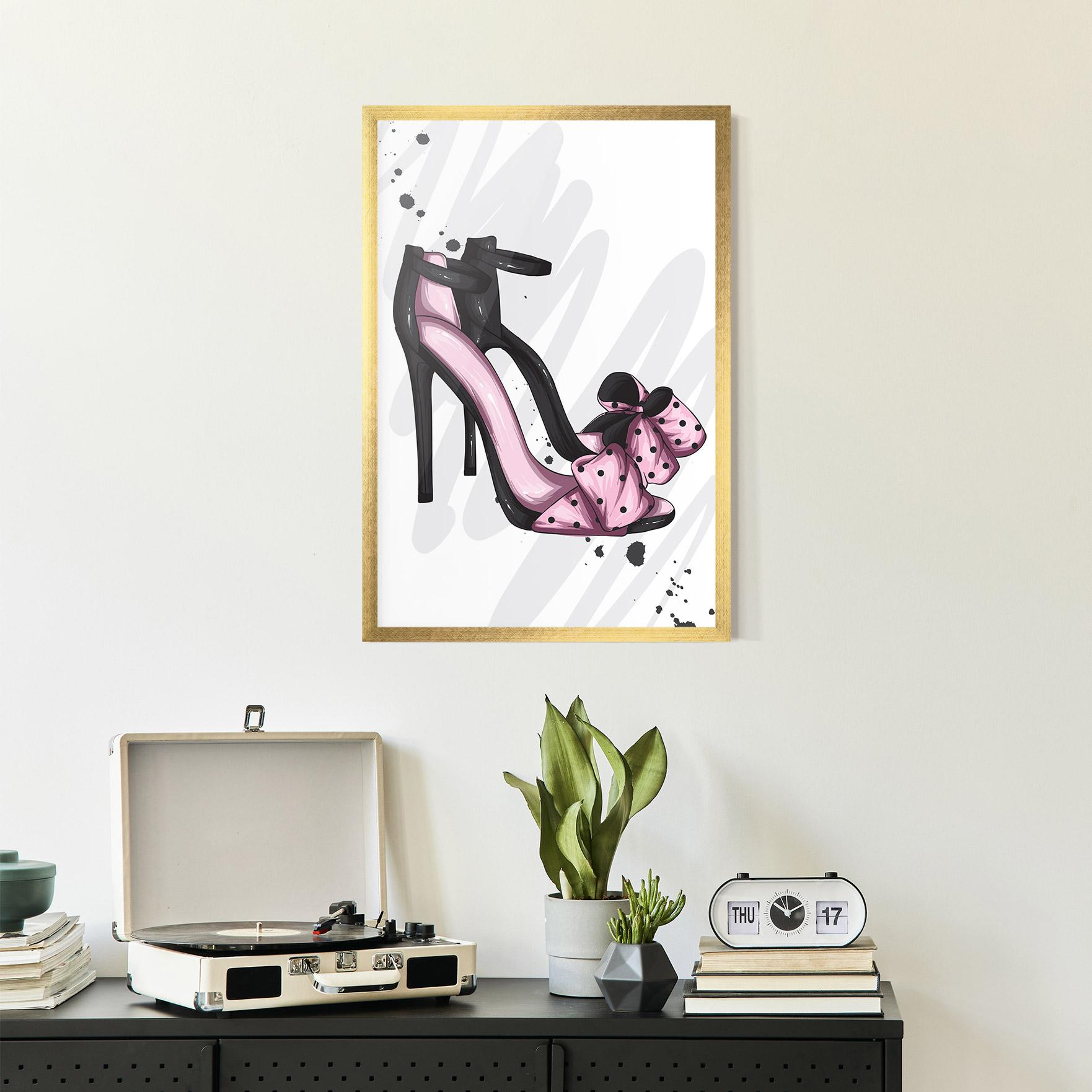 Poster Înrămat Pink Black Heels mockup 2