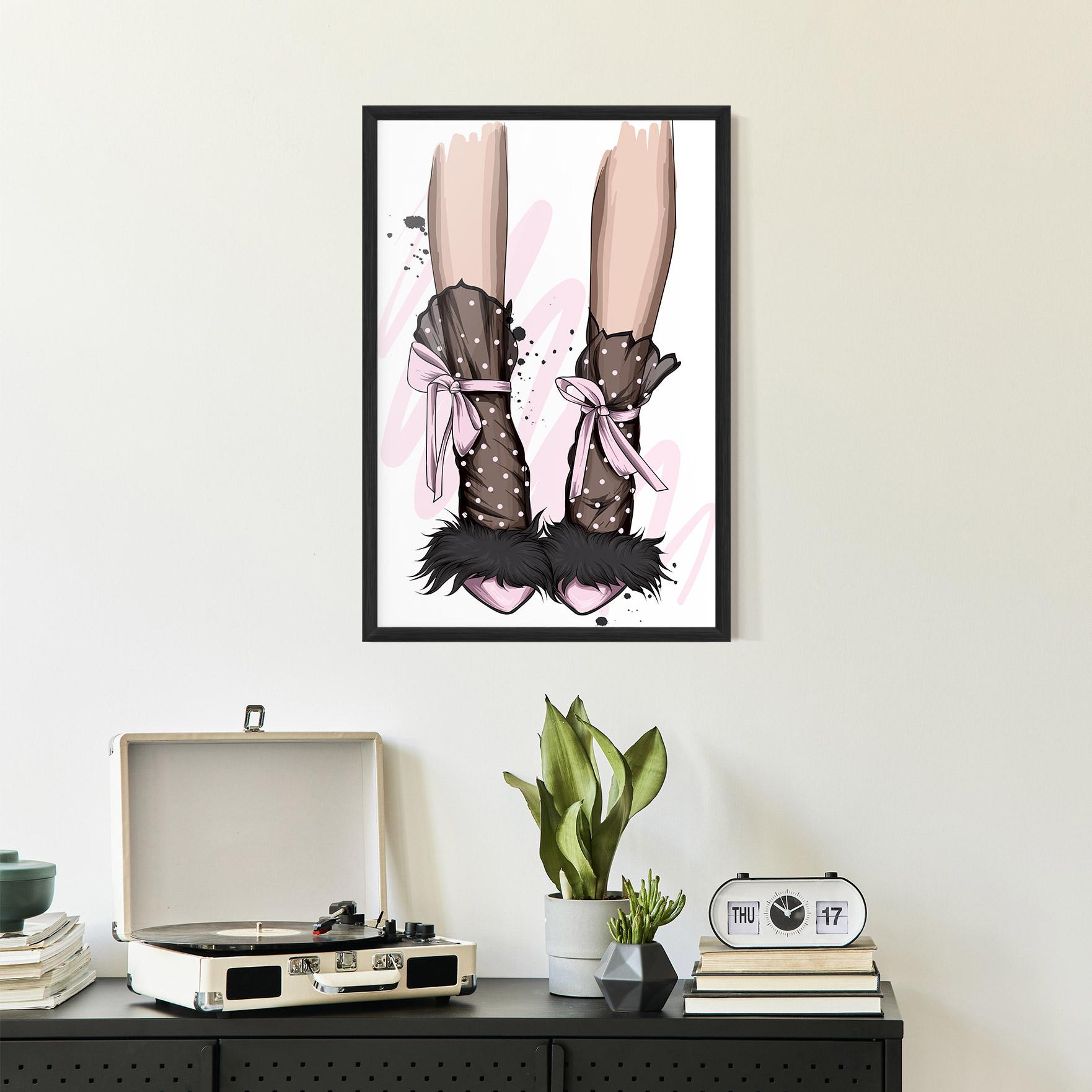 Poster Înrămat Black Cute Heels mockup 2