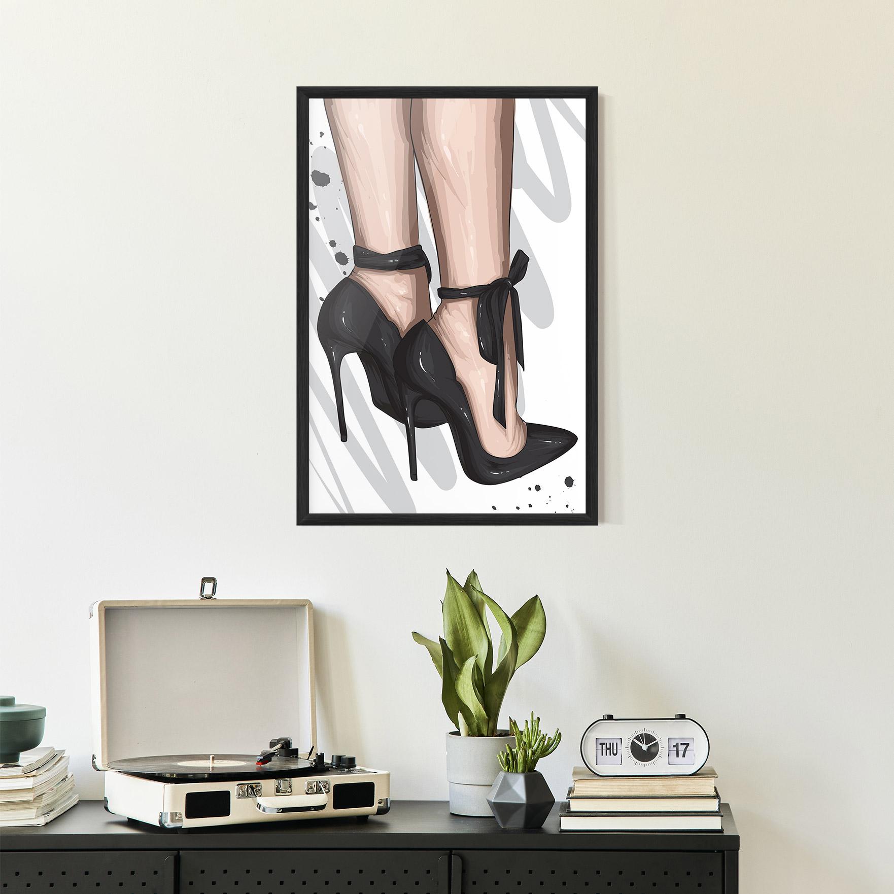 Poster Înrămat Black Woman Shoes mockup 2