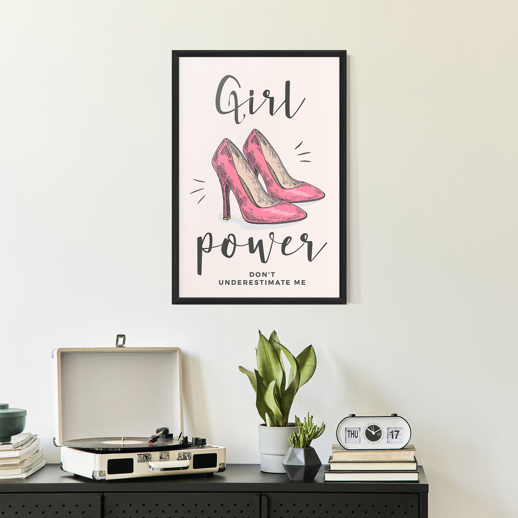 Poster Înrămat Girl Power mockup 2