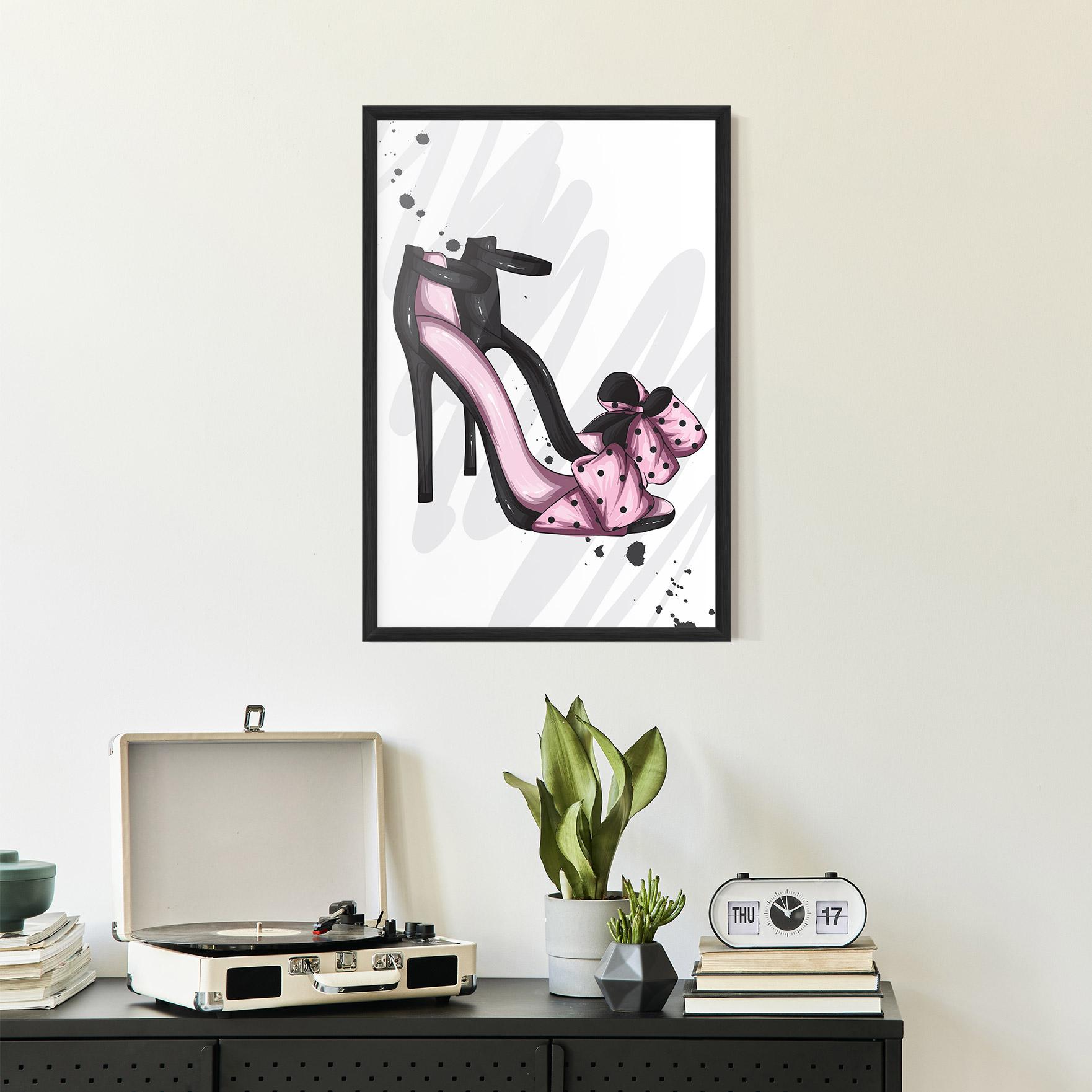 Poster Înrămat Pink Black Heels mockup 2