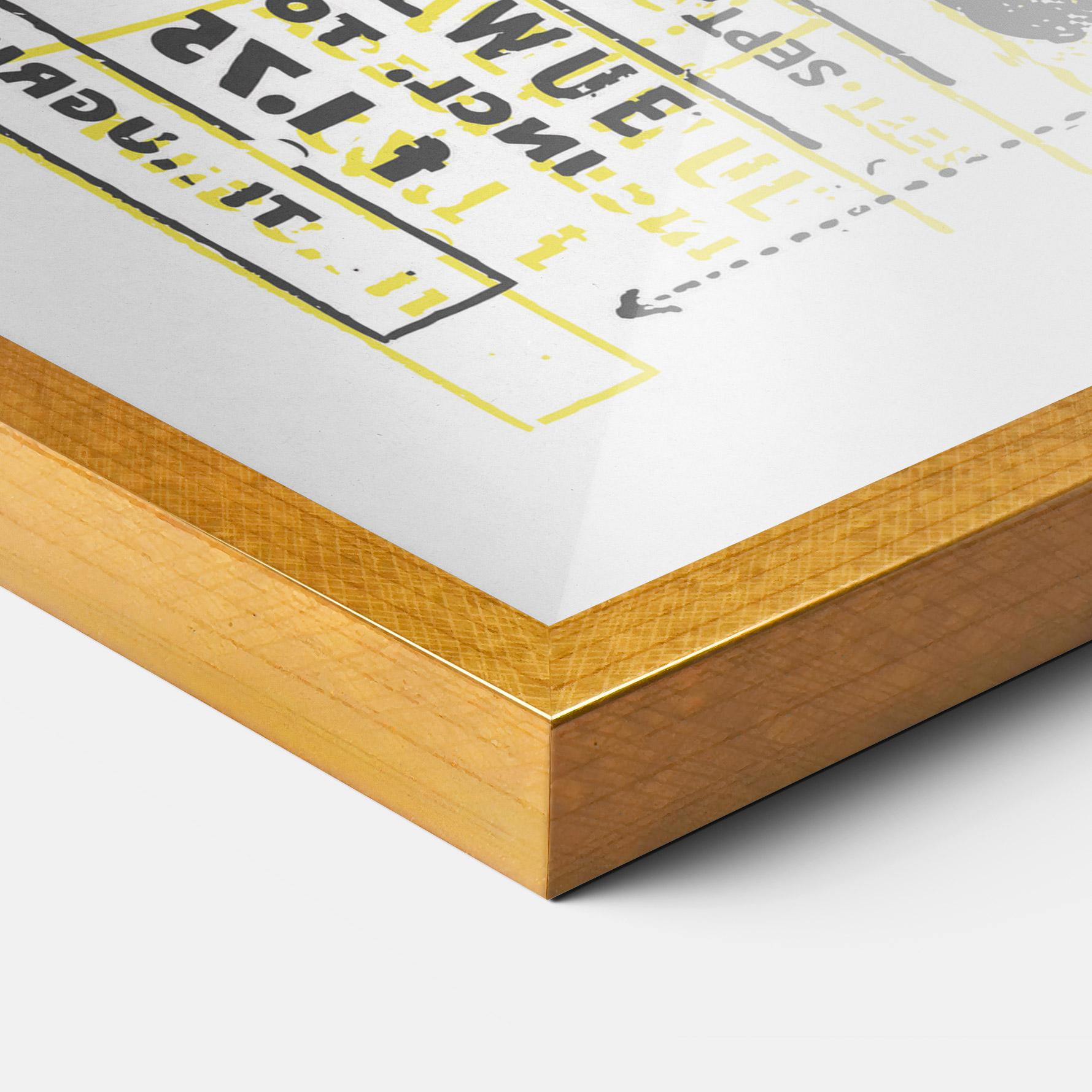 Poster Înrămat My Shoe Yellow mockup 3