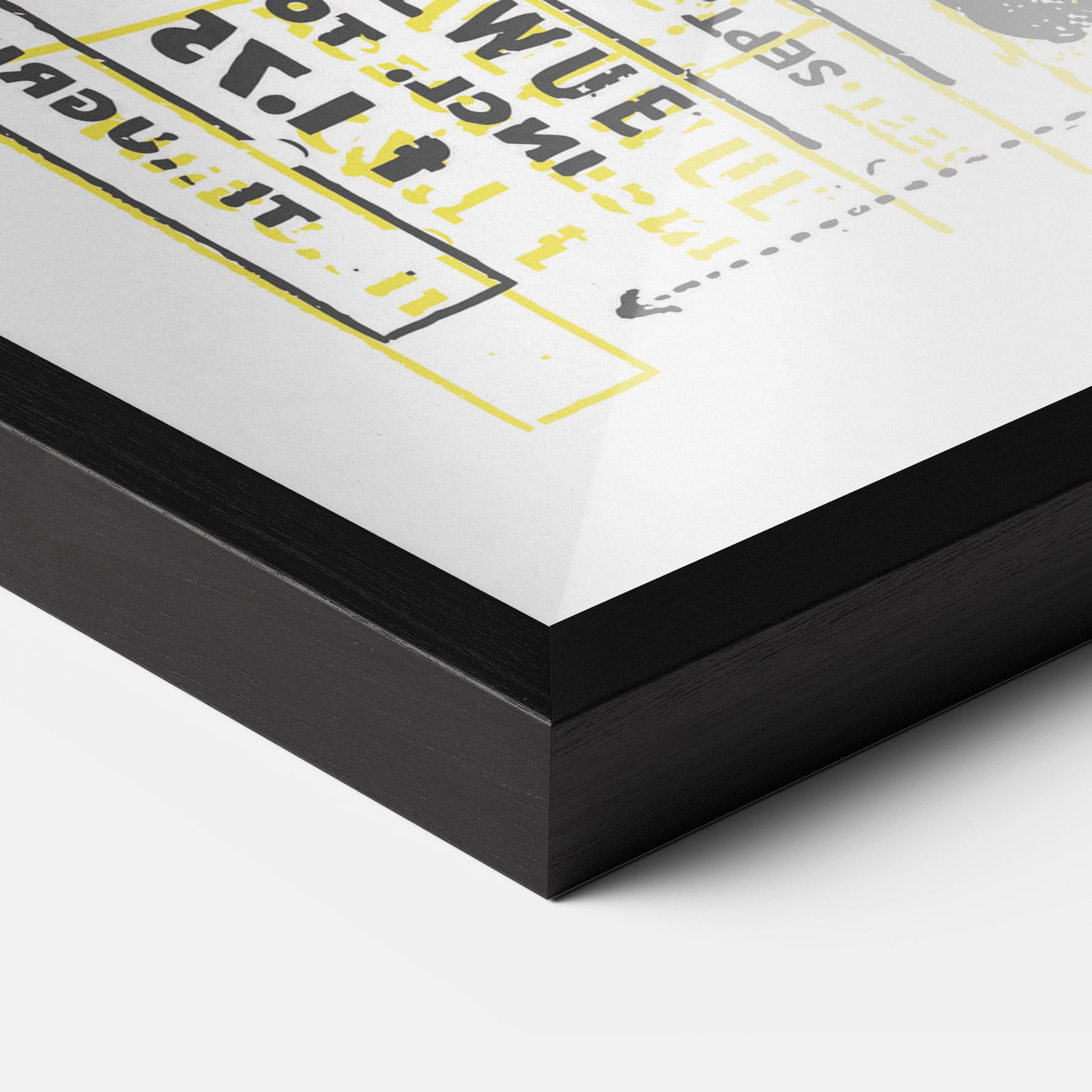 Poster Înrămat My Shoe Yellow mockup 3