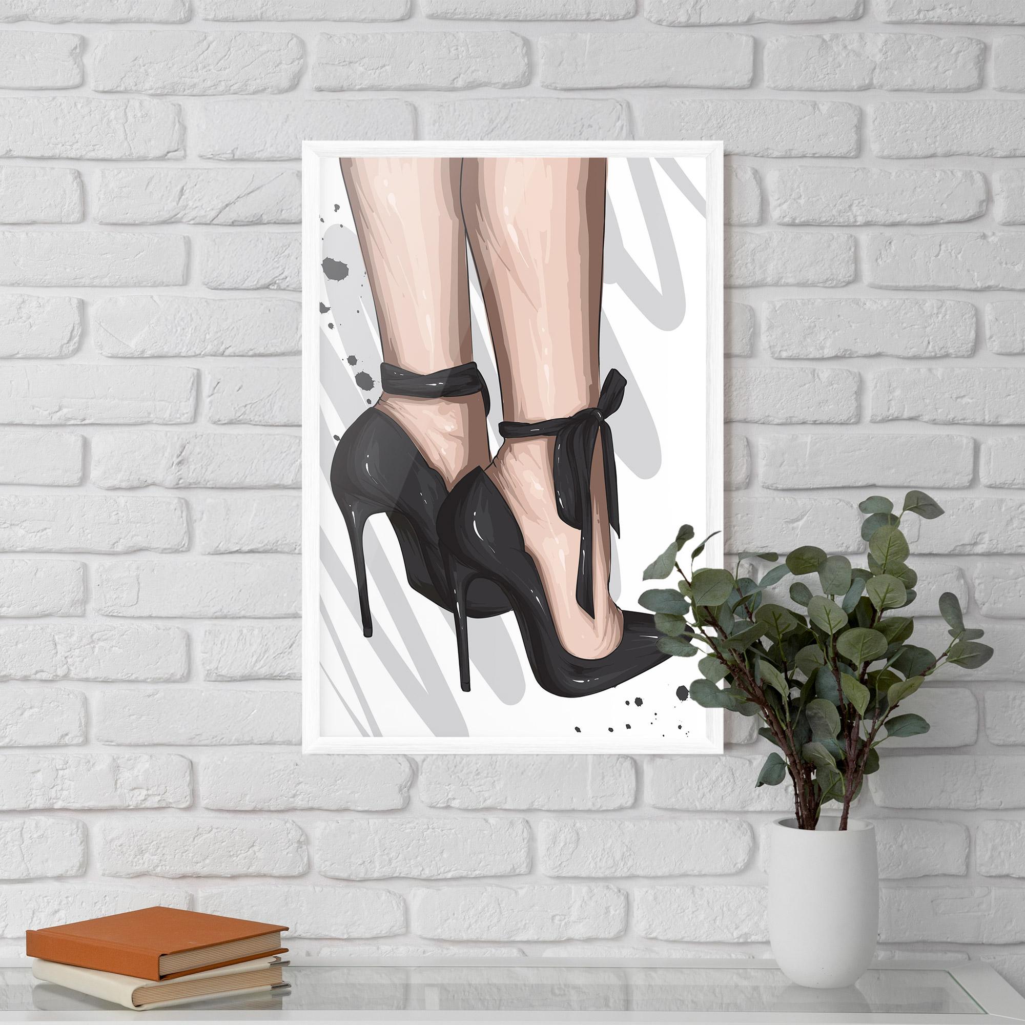 Poster Înrămat Black Woman Shoes mockup 5
