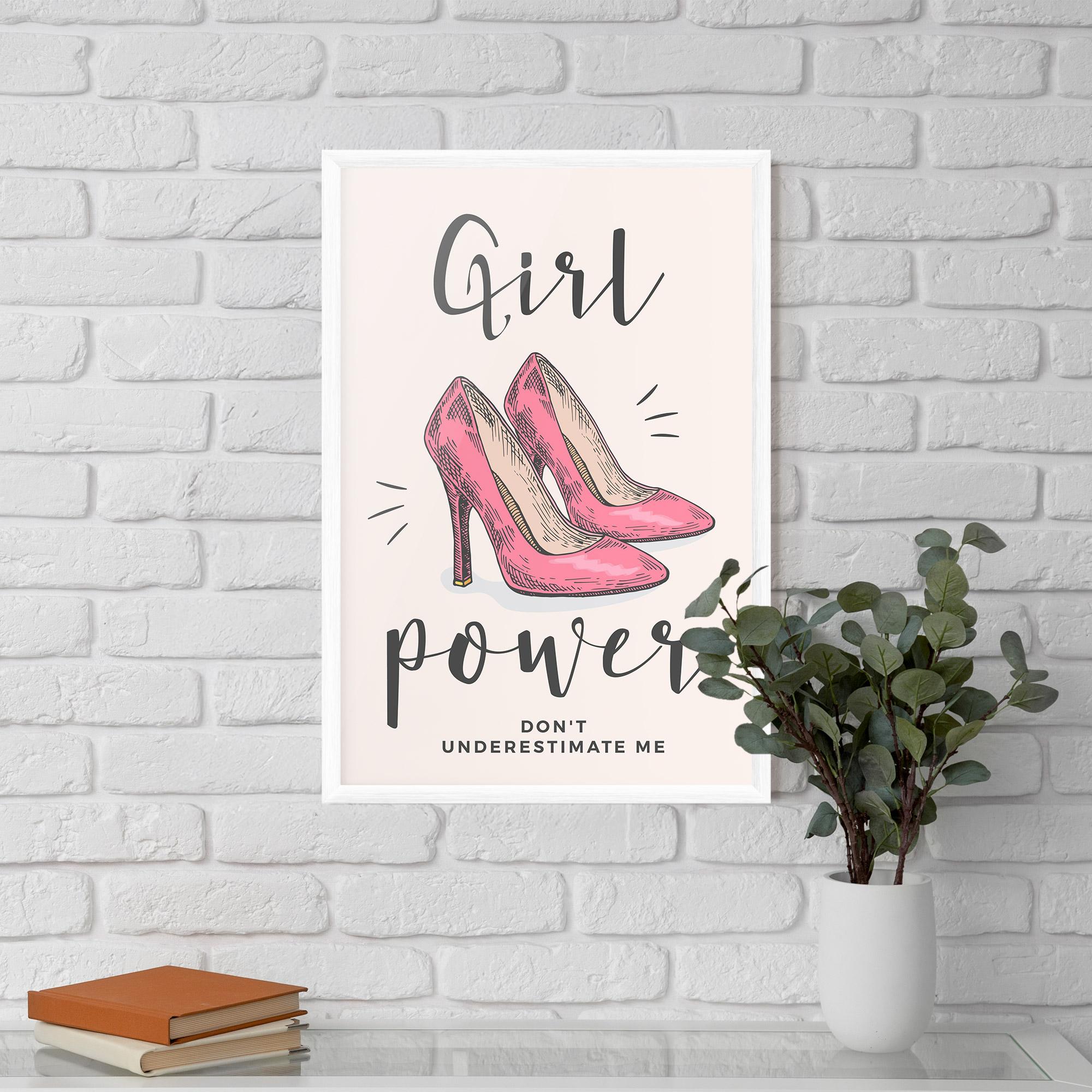 Poster Înrămat Girl Power mockup 5