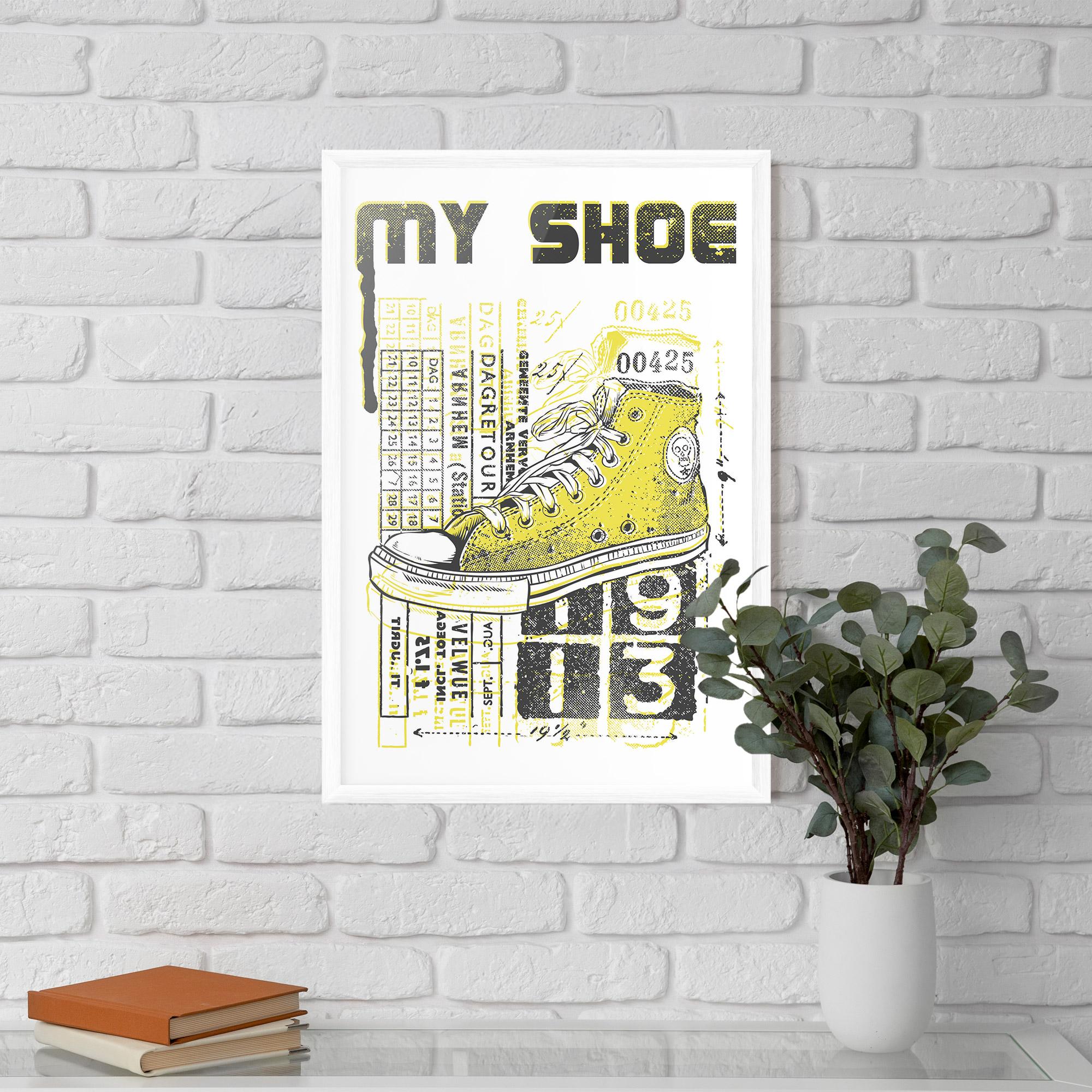 Poster Înrămat My Shoe Yellow mockup 5
