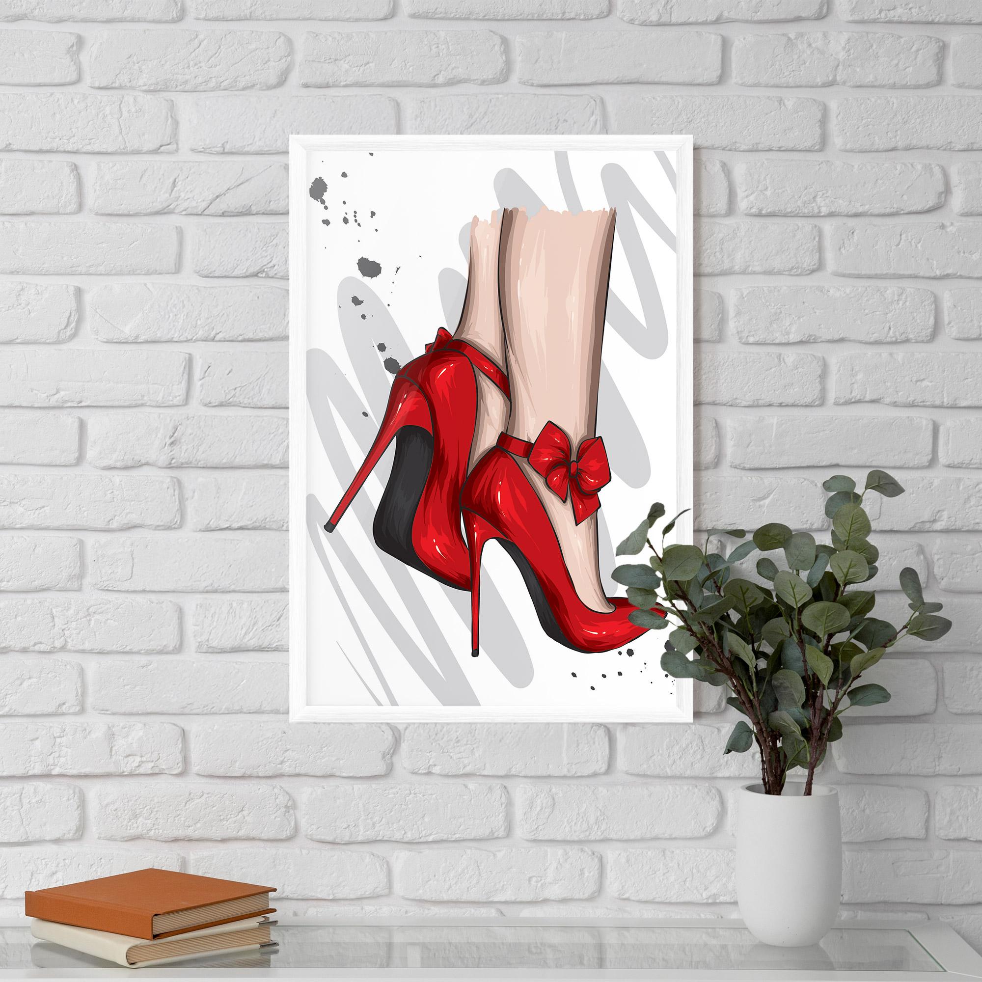 Poster Înrămat Red Bow Heels mockup 5