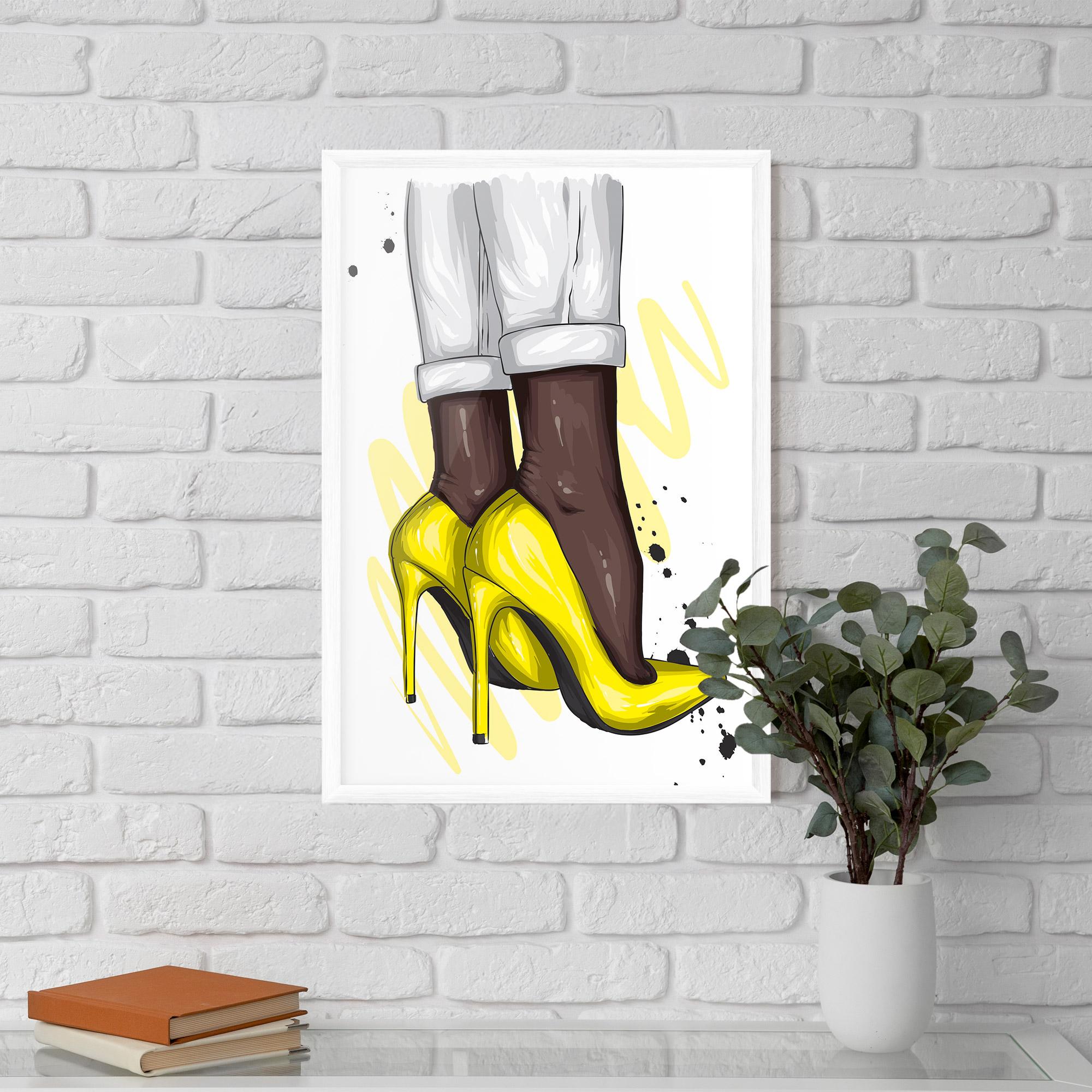 Poster Înrămat Yellow Shoes mockup 5