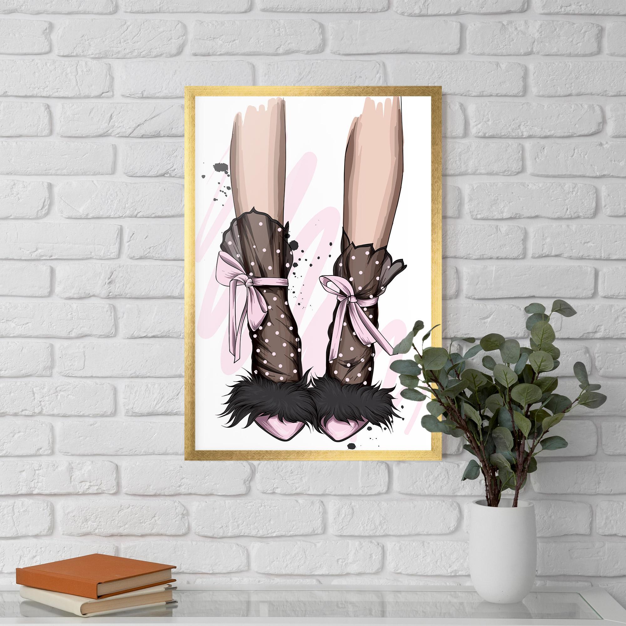 Poster Înrămat Black Cute Heels mockup 5