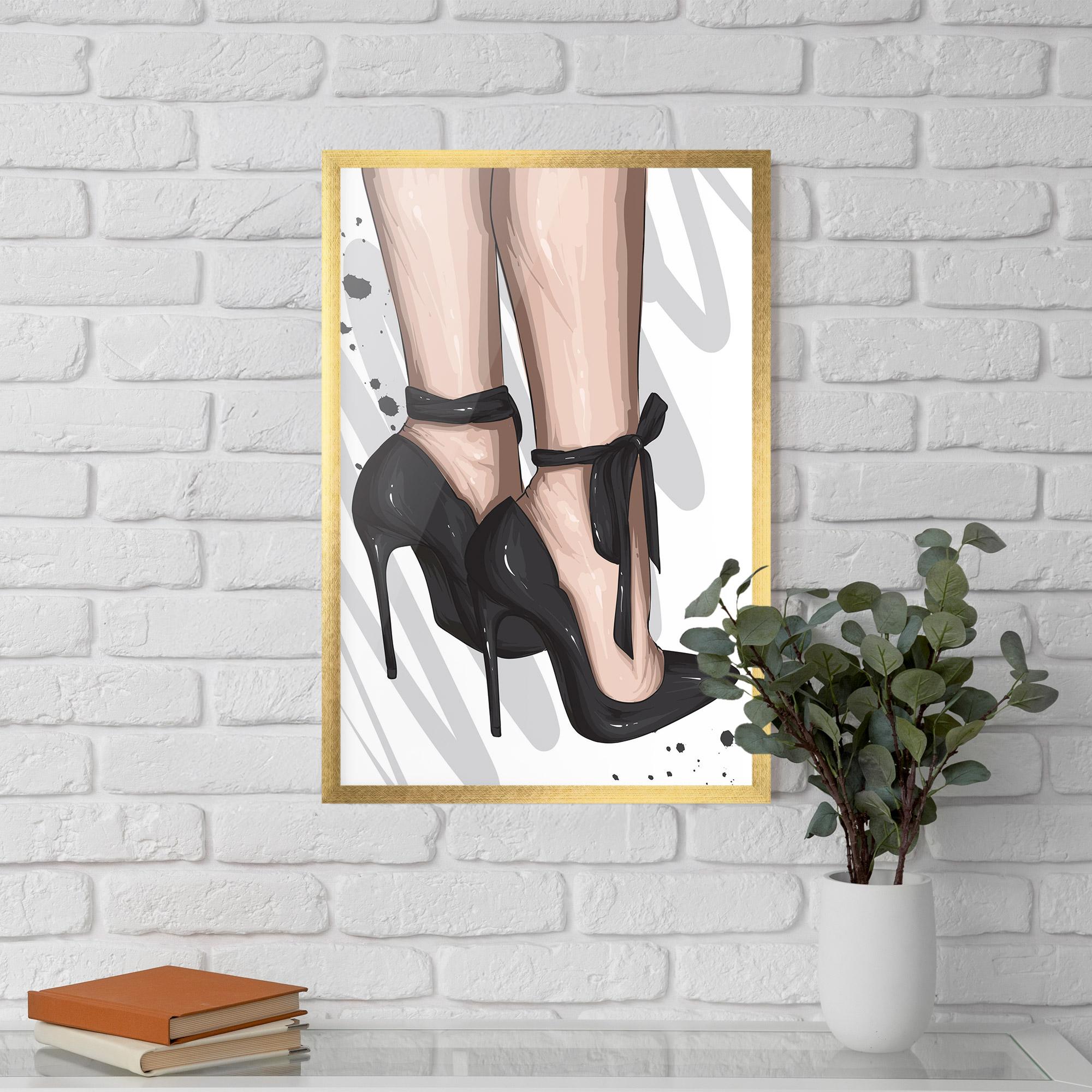 Poster Înrămat Black Woman Shoes mockup 5