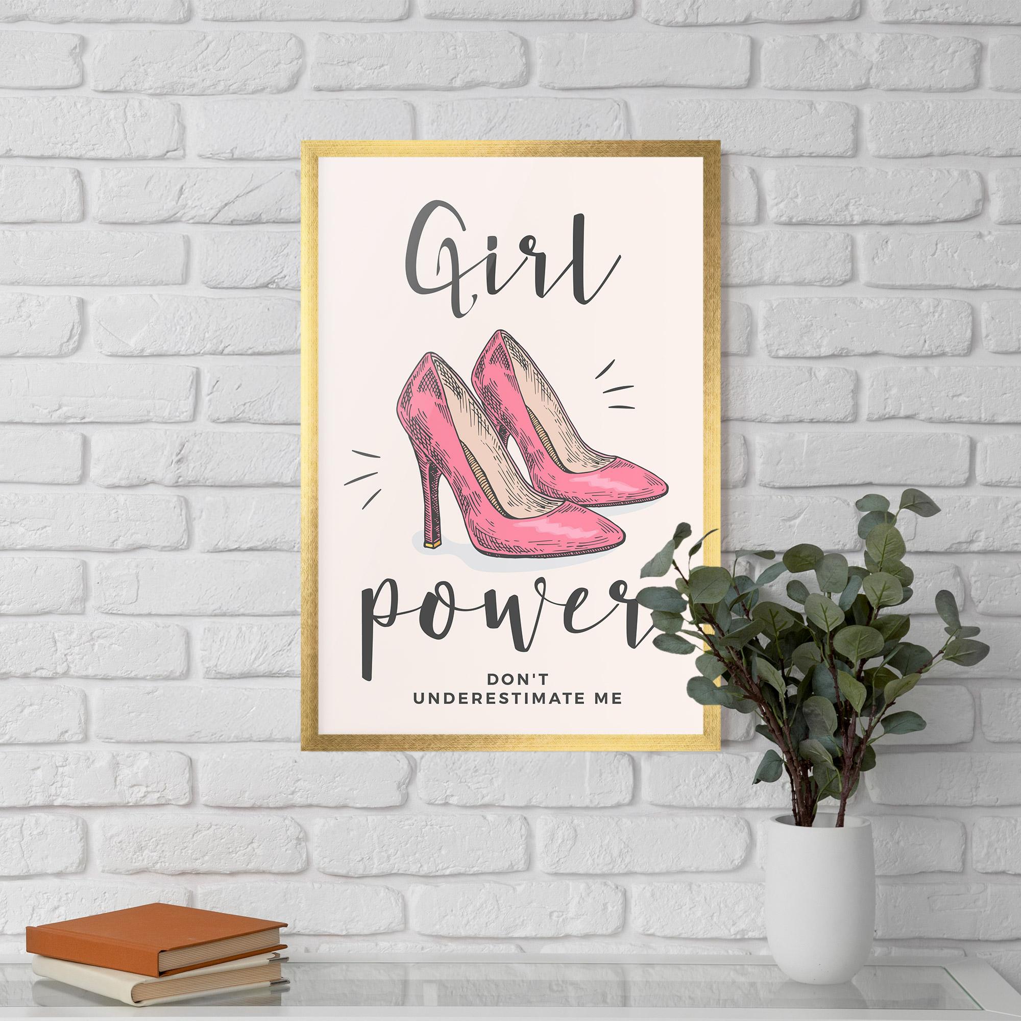 Poster Înrămat Girl Power mockup 5
