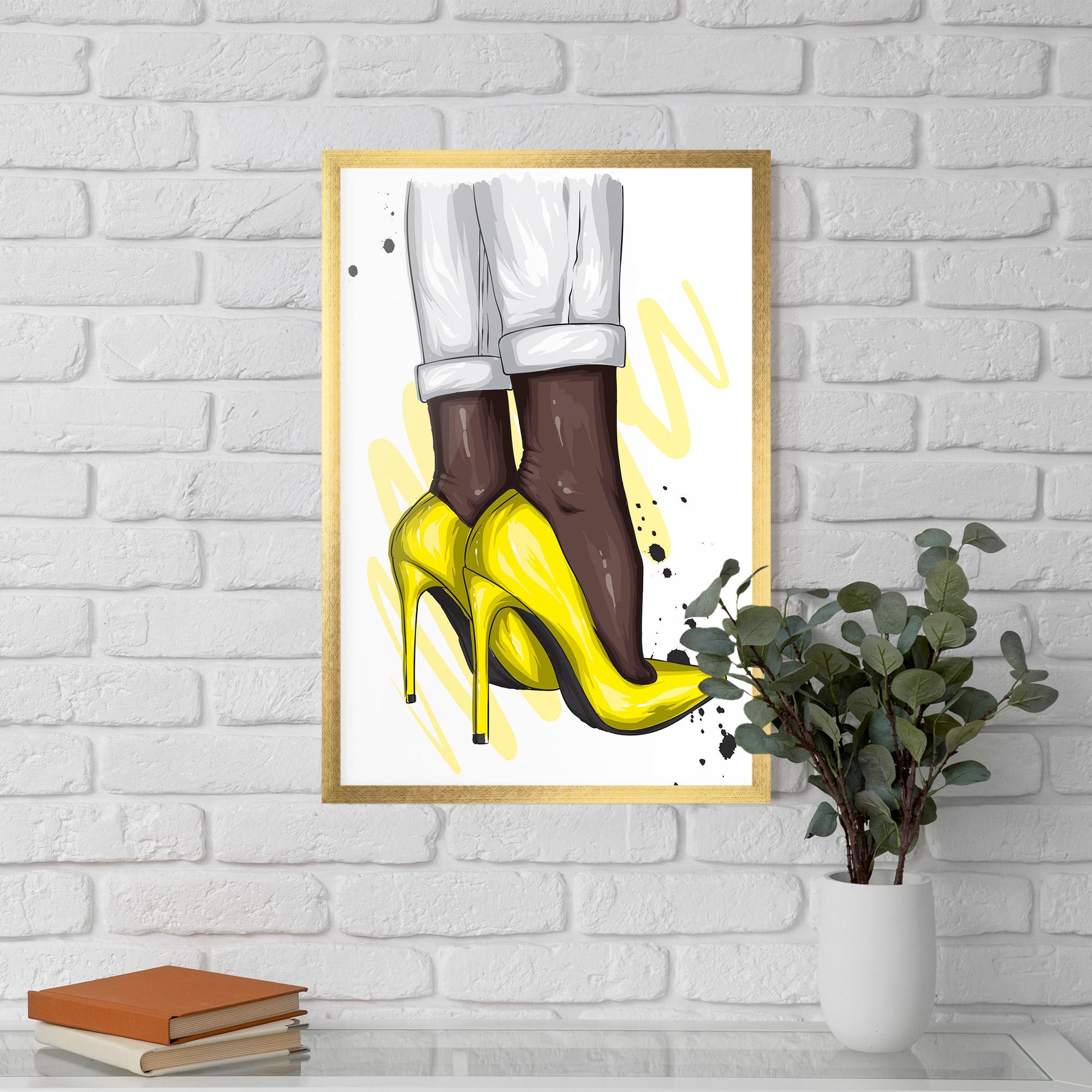 Poster Înrămat Yellow Shoes mockup 5