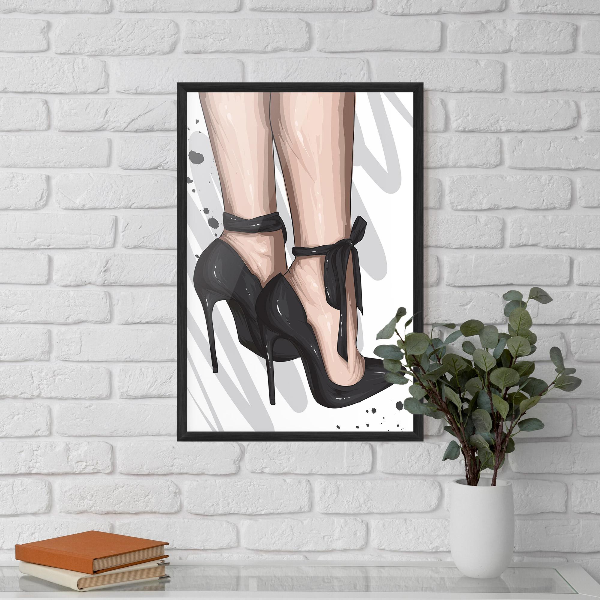 Poster Înrămat Black Woman Shoes mockup 5