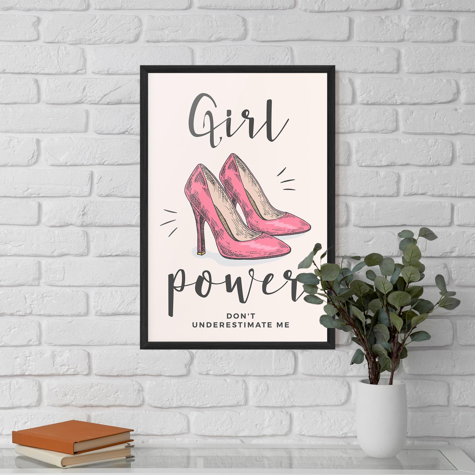 Poster Înrămat Girl Power mockup 5