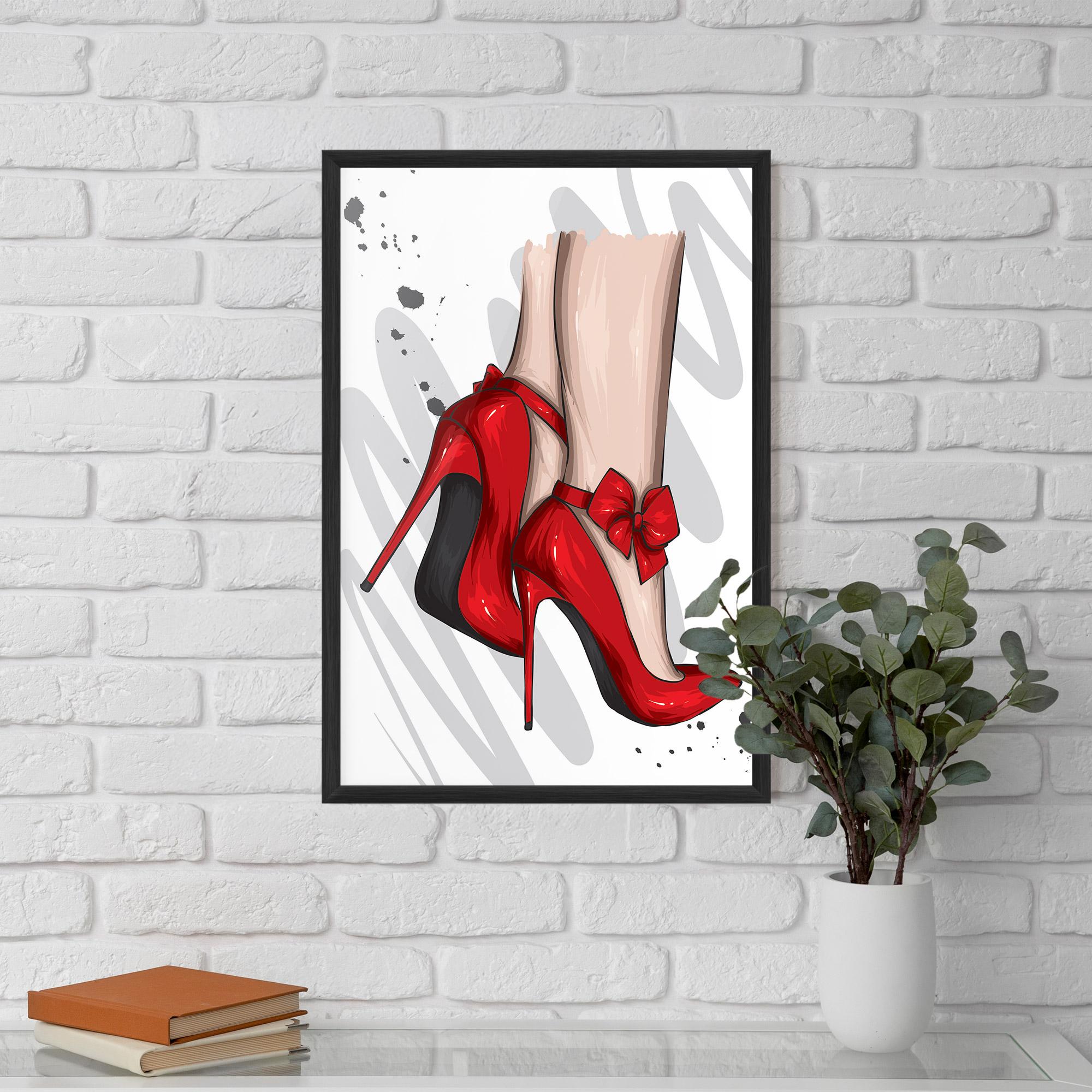 Poster Înrămat Red Bow Heels mockup 5