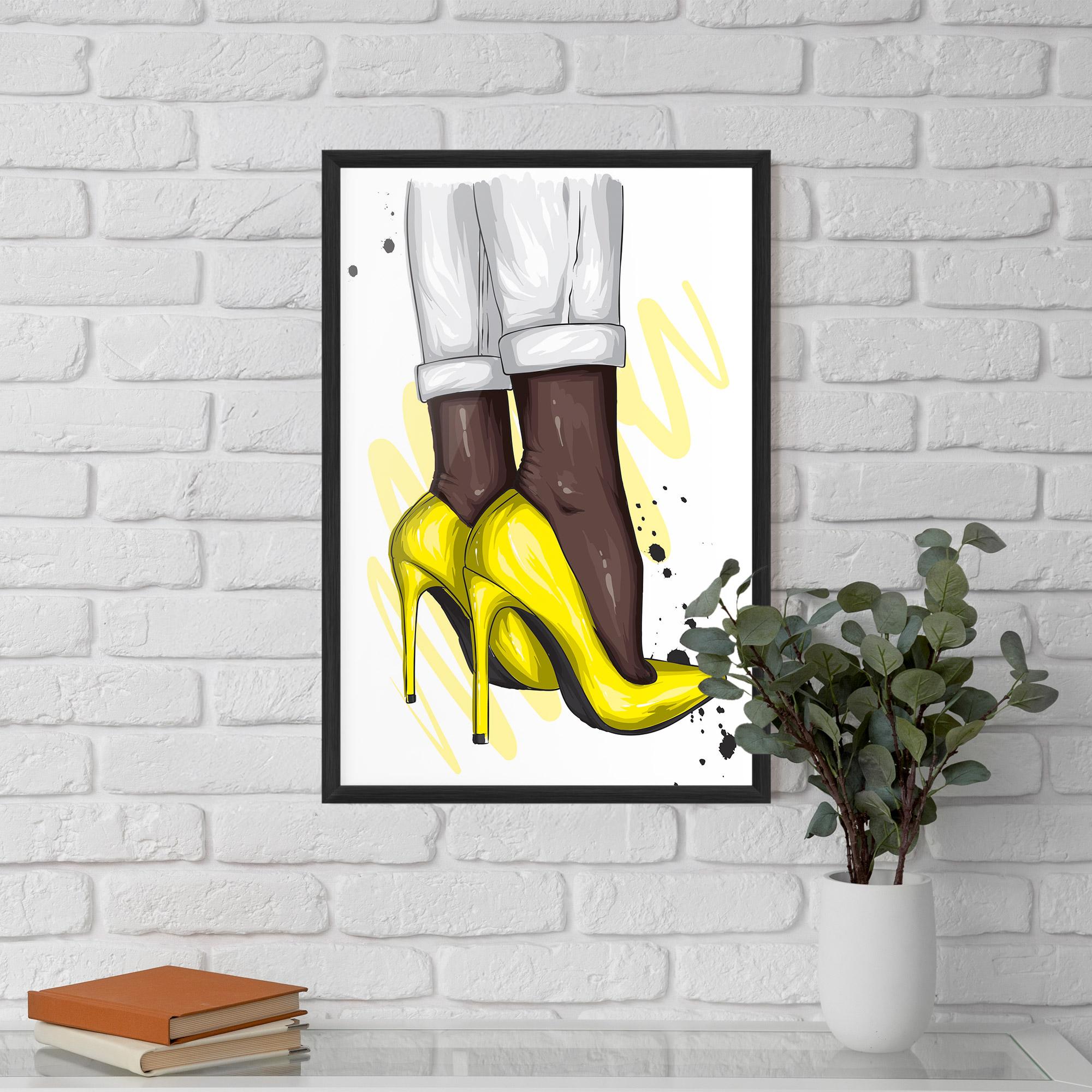 Poster Înrămat Yellow Shoes mockup 5