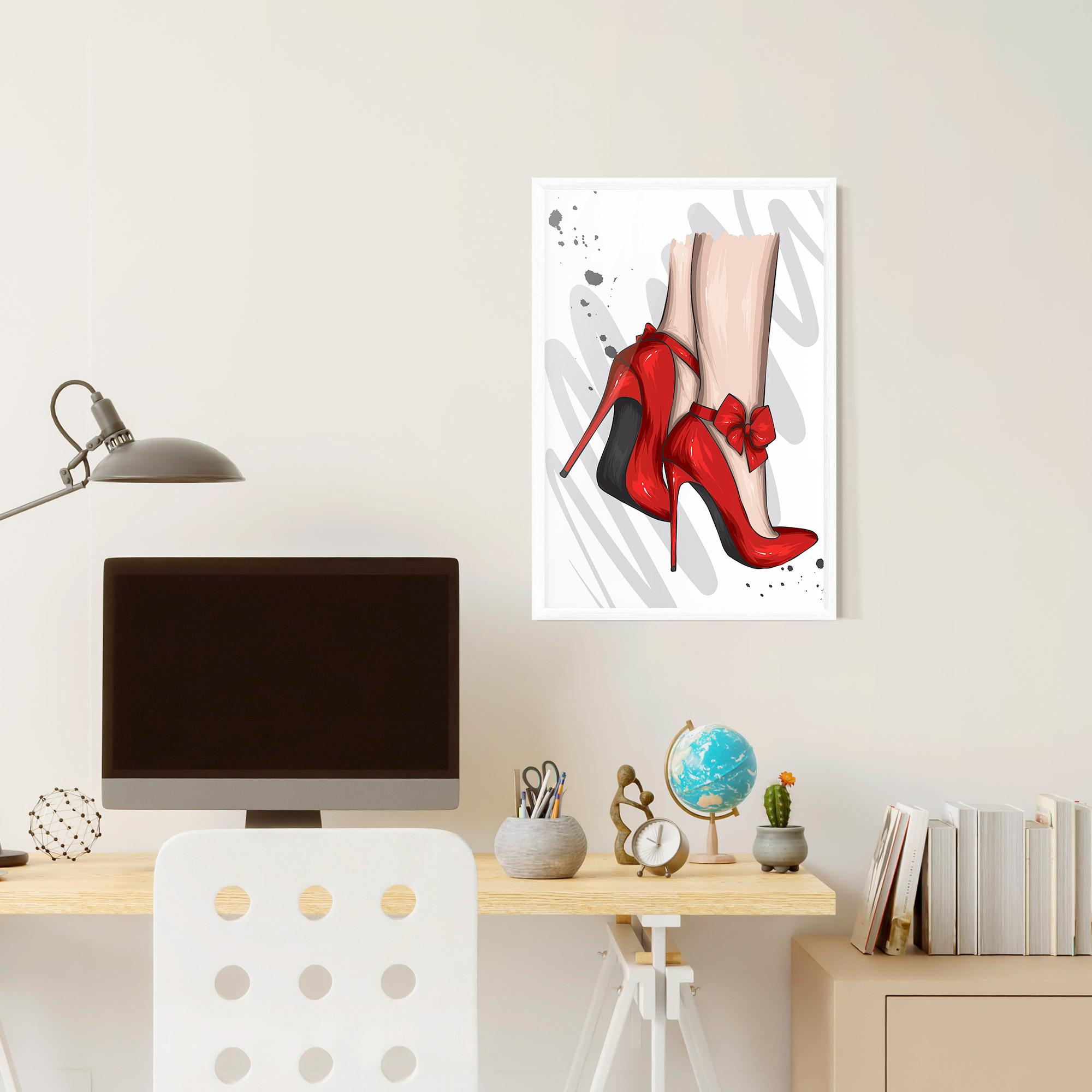 Poster Înrămat Red Bow Heels mockup 6