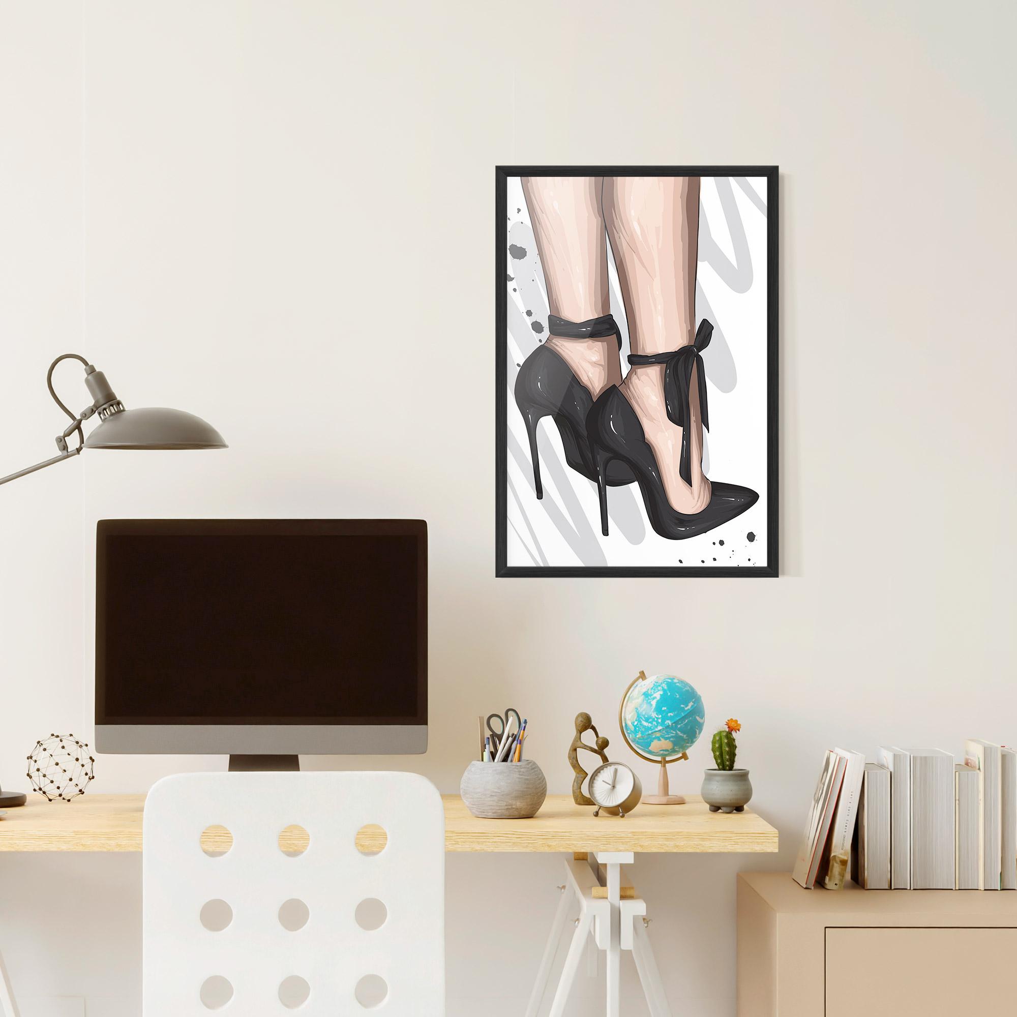 Poster Înrămat Black Woman Shoes mockup 6