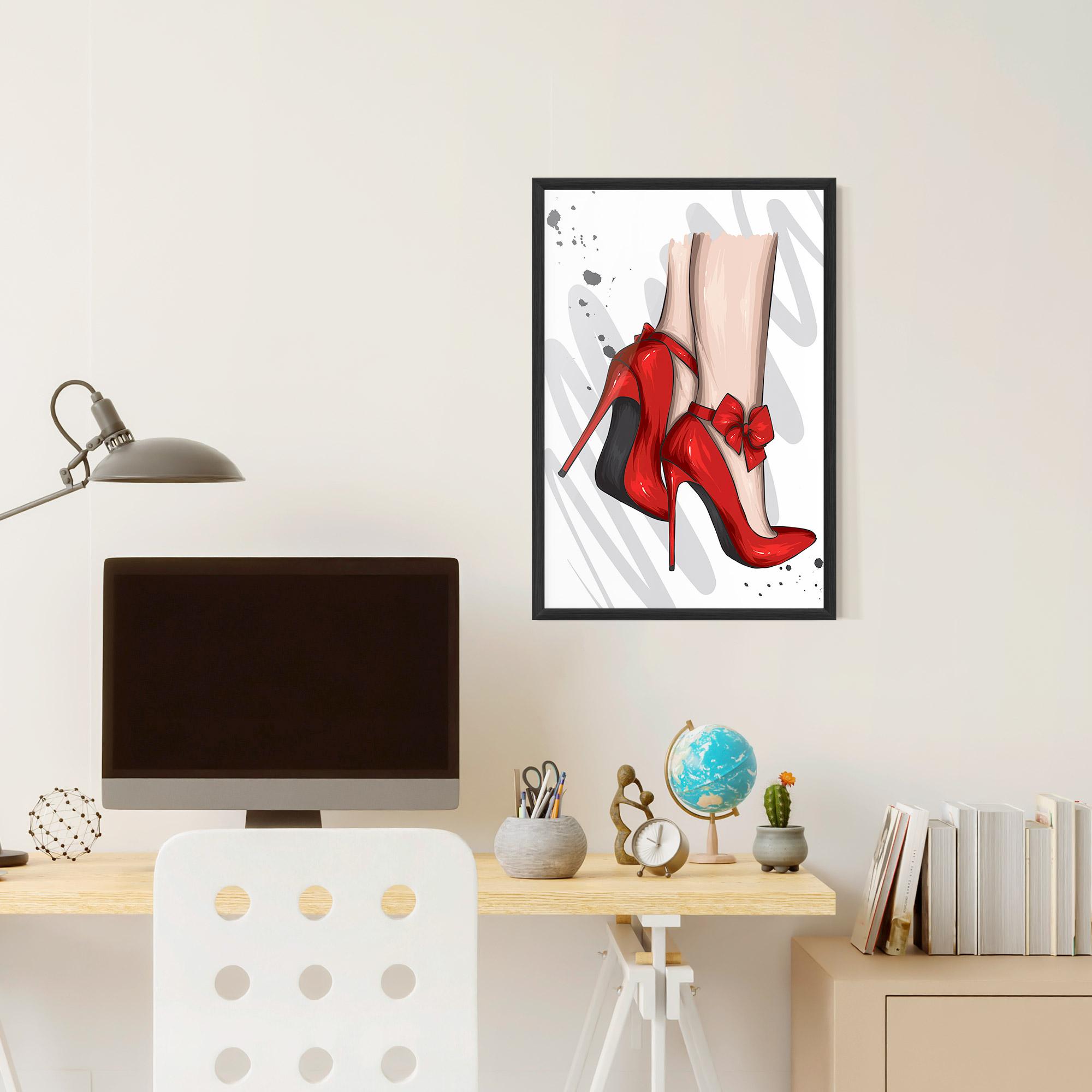 Poster Înrămat Red Bow Heels mockup 6