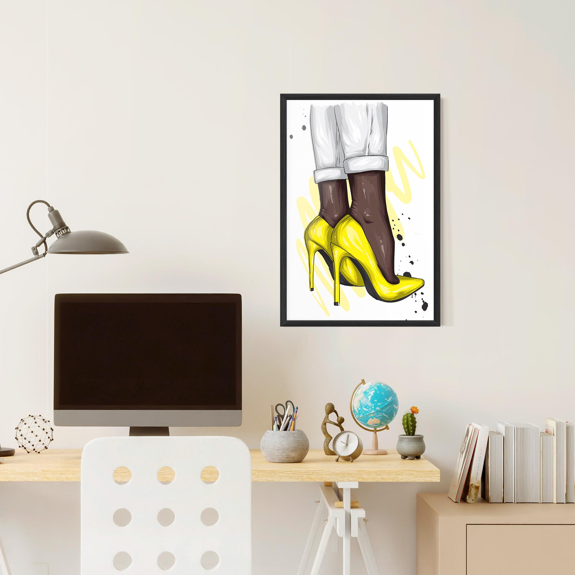 Poster Înrămat Yellow Shoes mockup 6