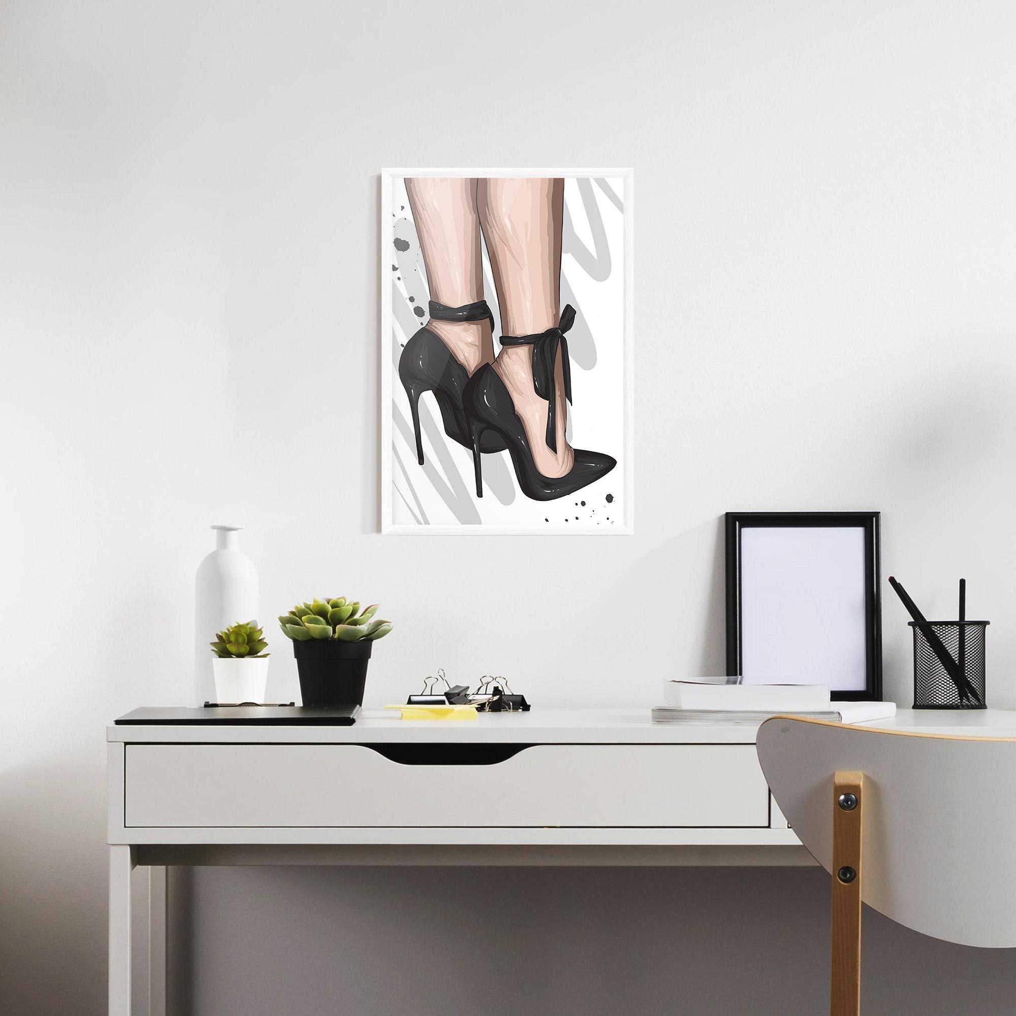Poster Înrămat Black Woman Shoes mockup 7