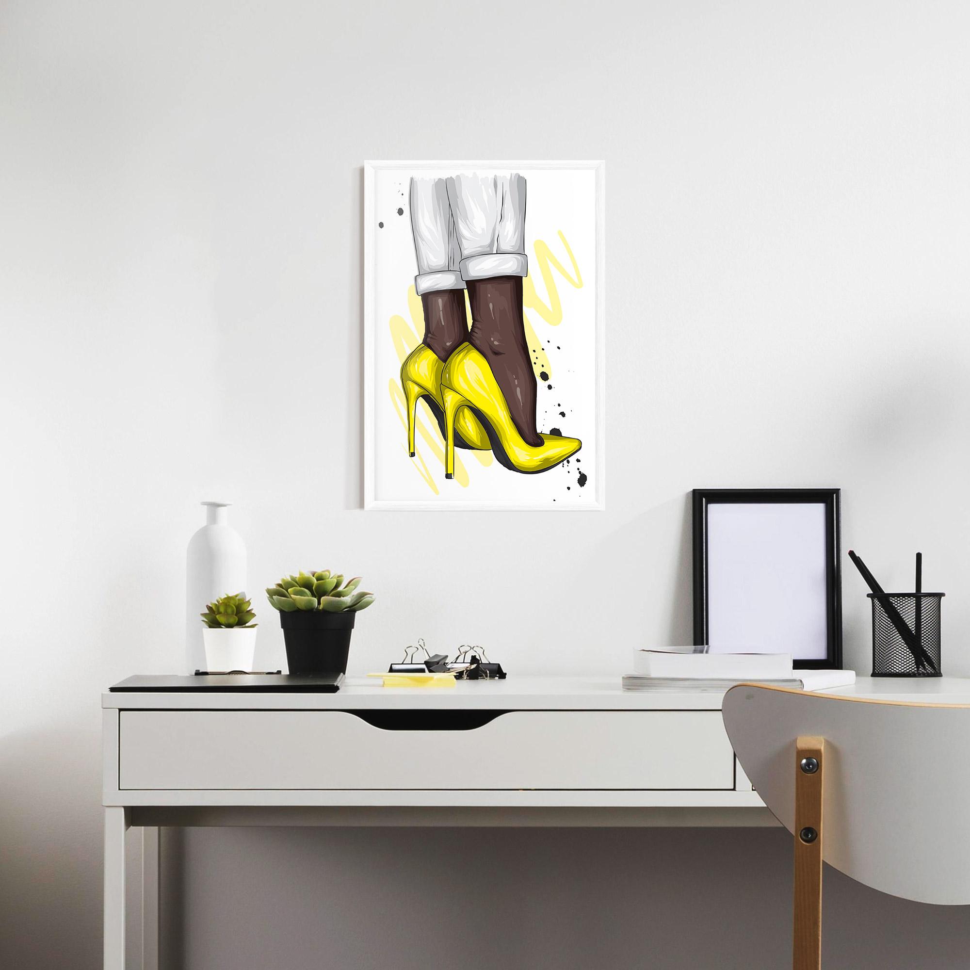 Poster Înrămat Yellow Shoes mockup 7