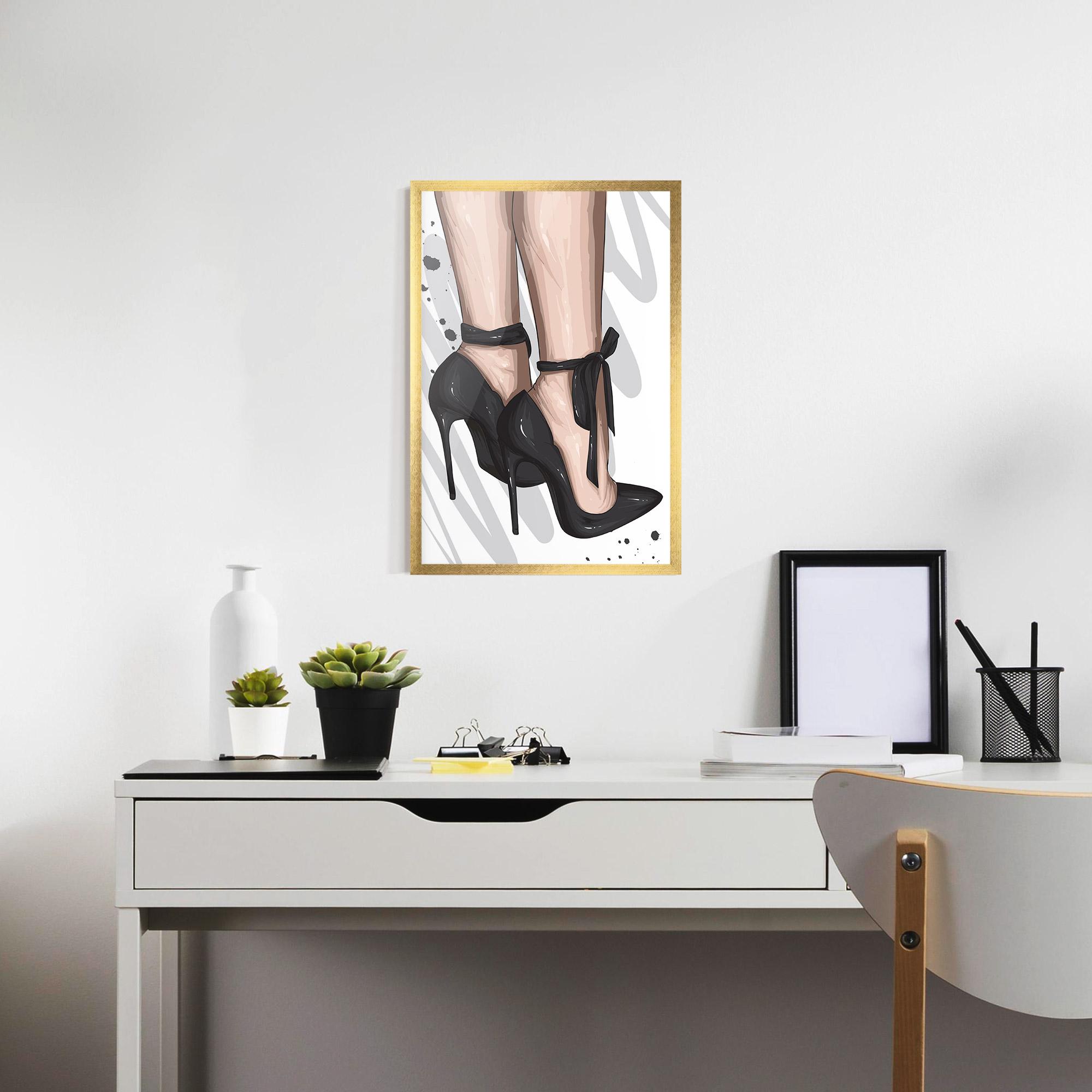 Poster Înrămat Black Woman Shoes mockup 7