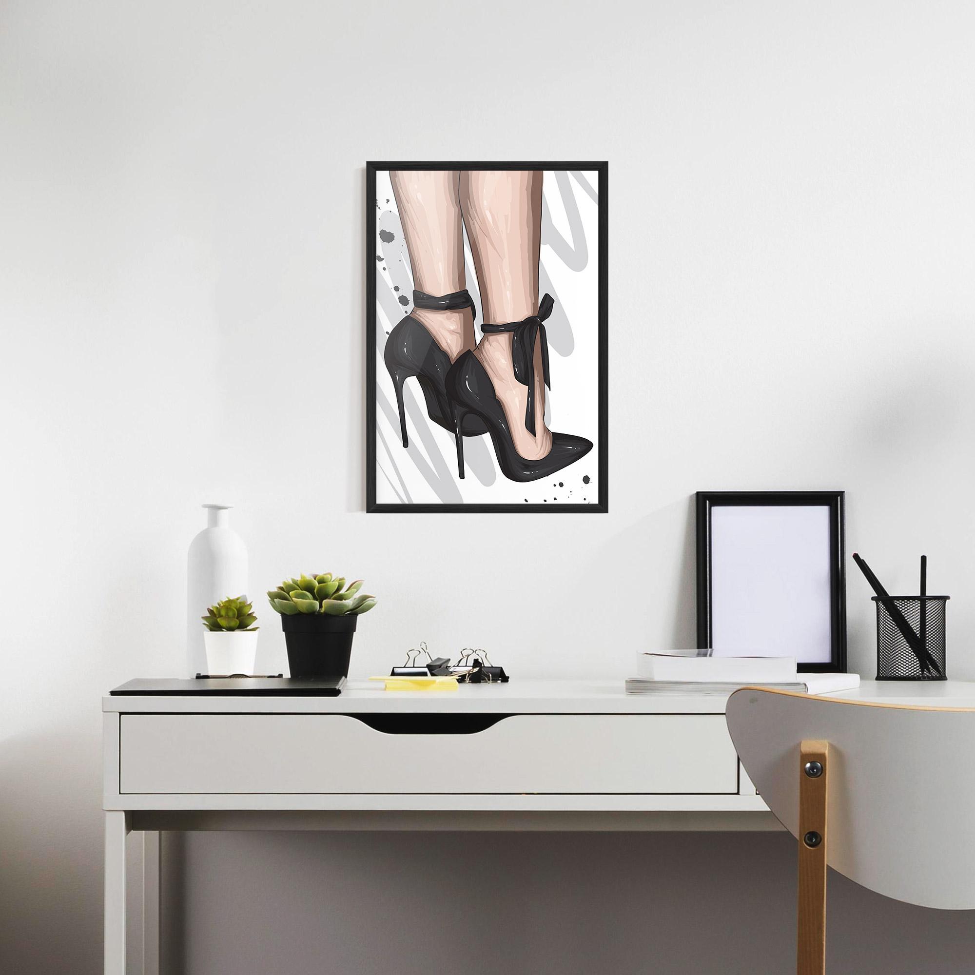 Poster Înrămat Black Woman Shoes mockup 7