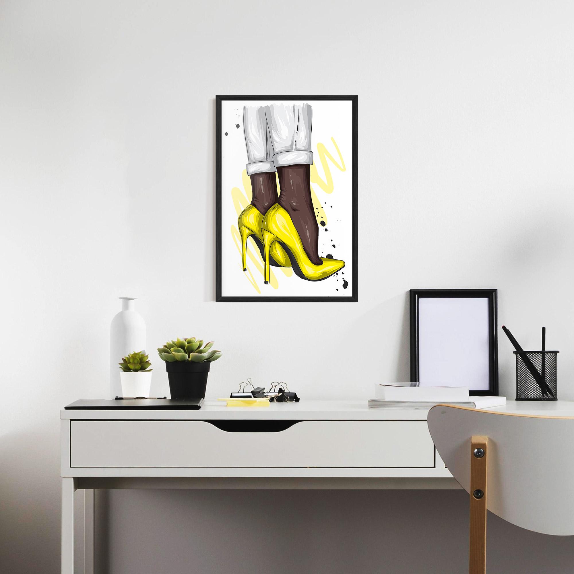 Poster Înrămat Yellow Shoes mockup 7