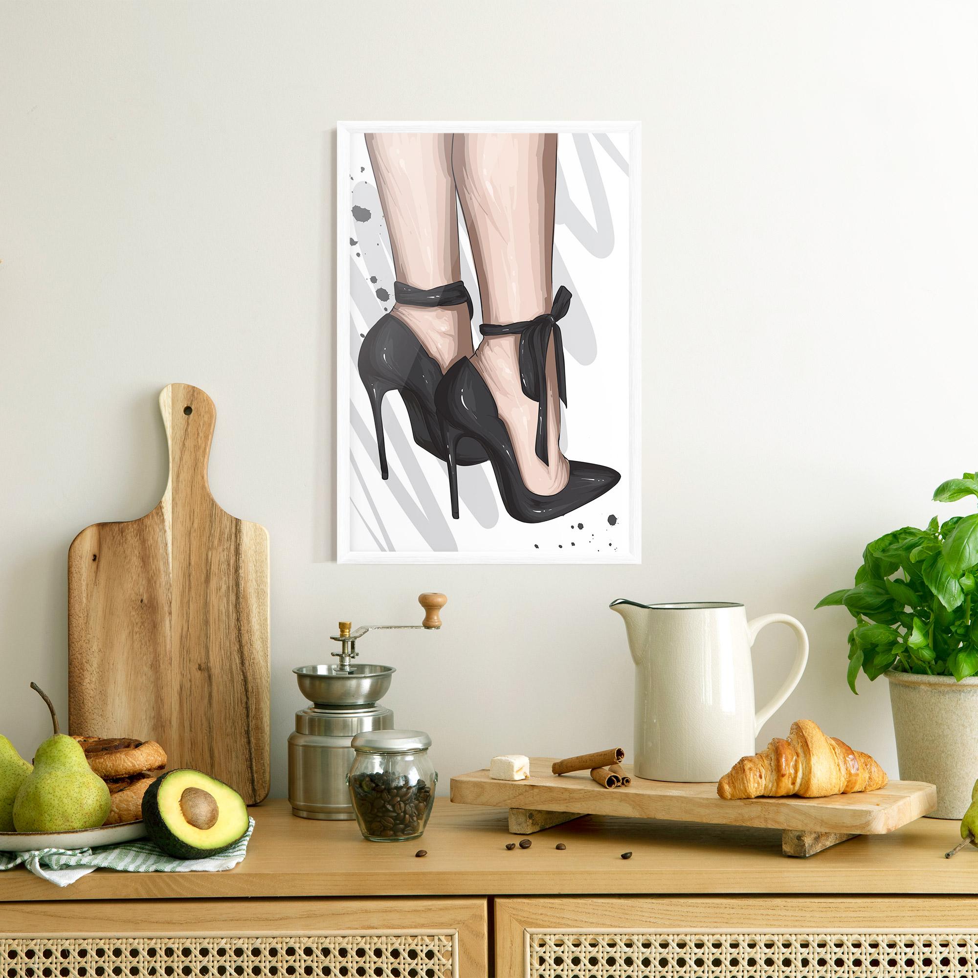 Poster Înrămat Black Woman Shoes mockup 8