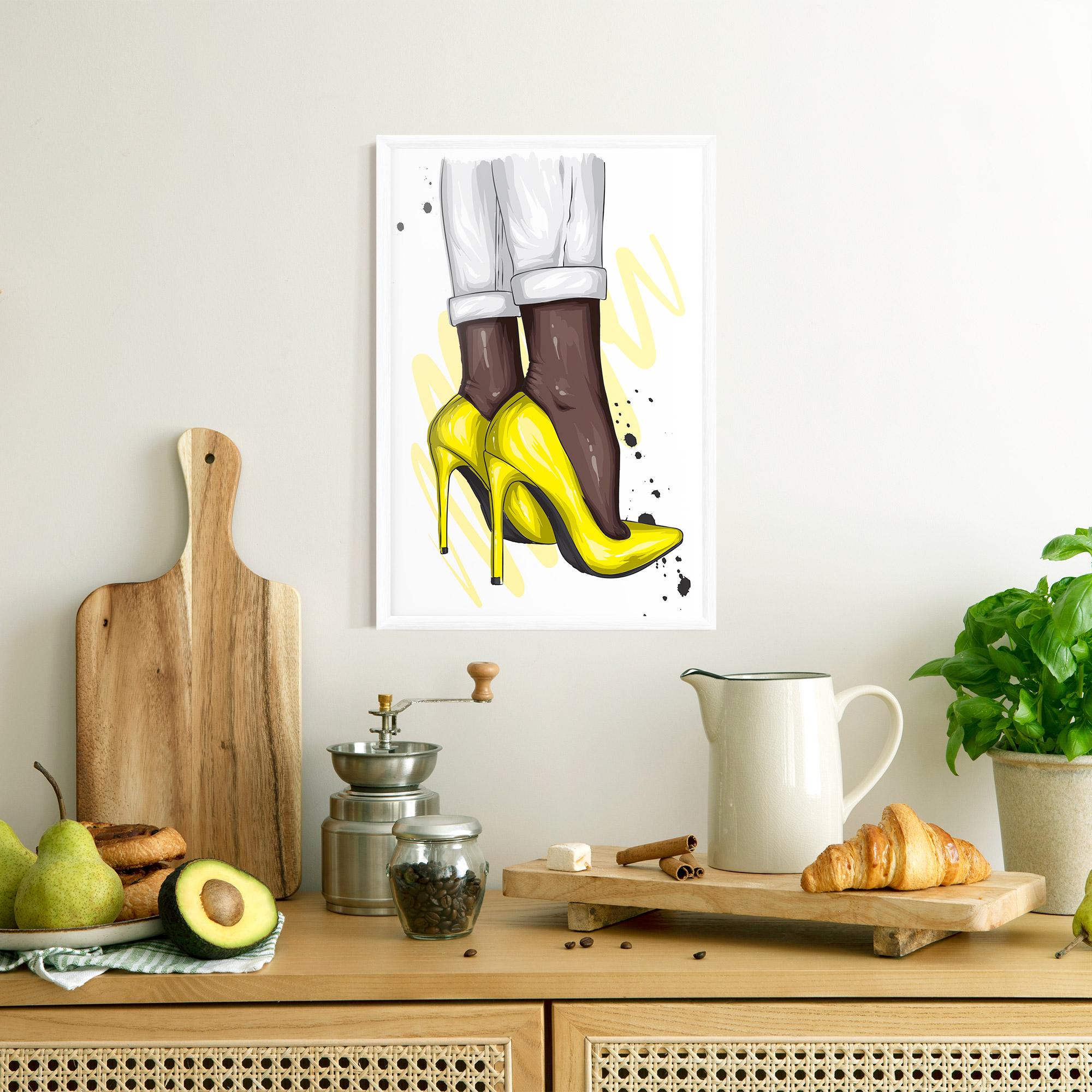 Poster Înrămat Yellow Shoes mockup 8