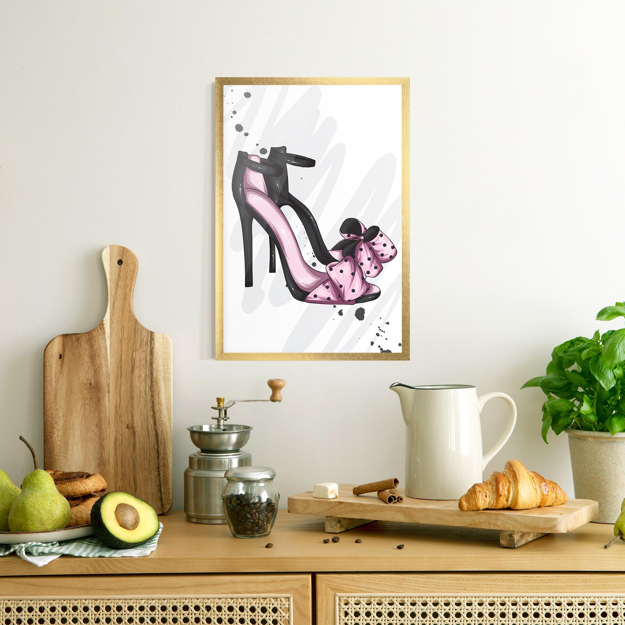 Poster Înrămat Pink Black Heels mockup 8