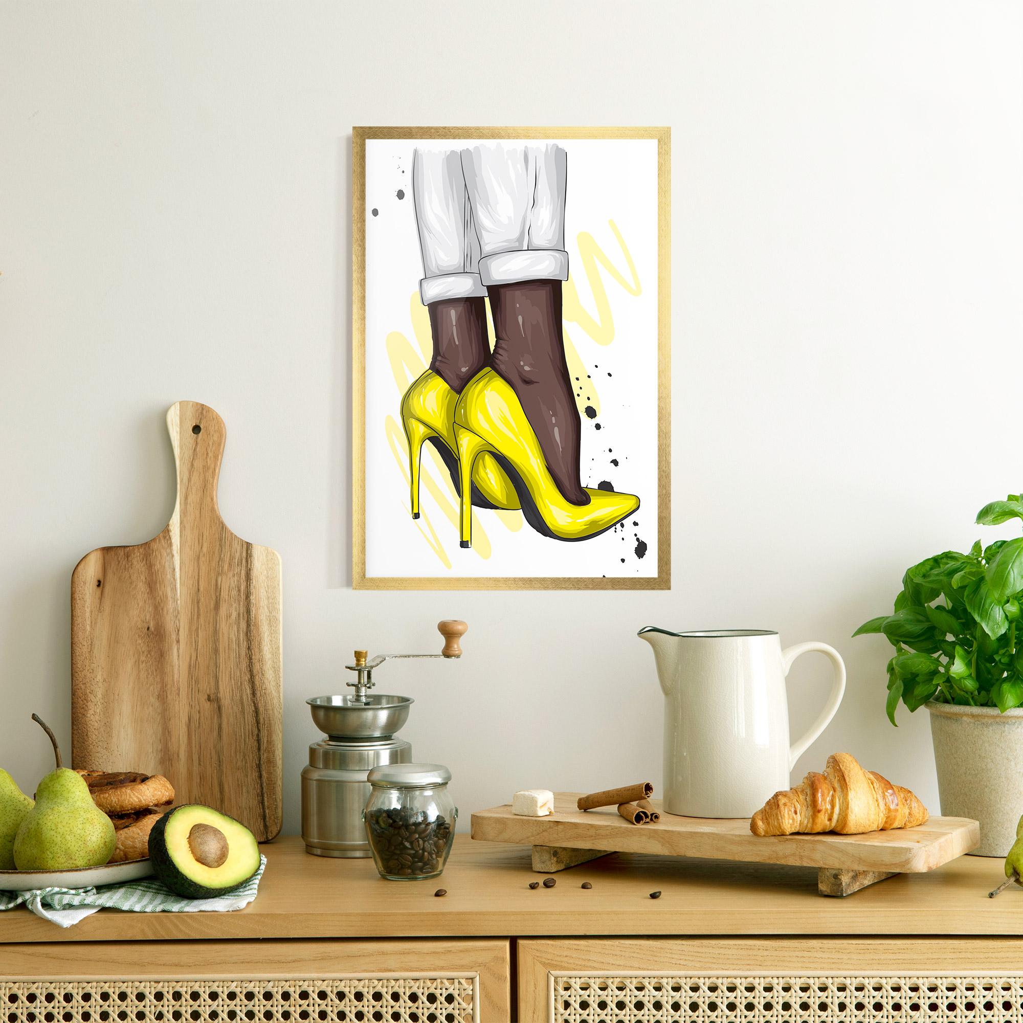 Poster Înrămat Yellow Shoes mockup 8
