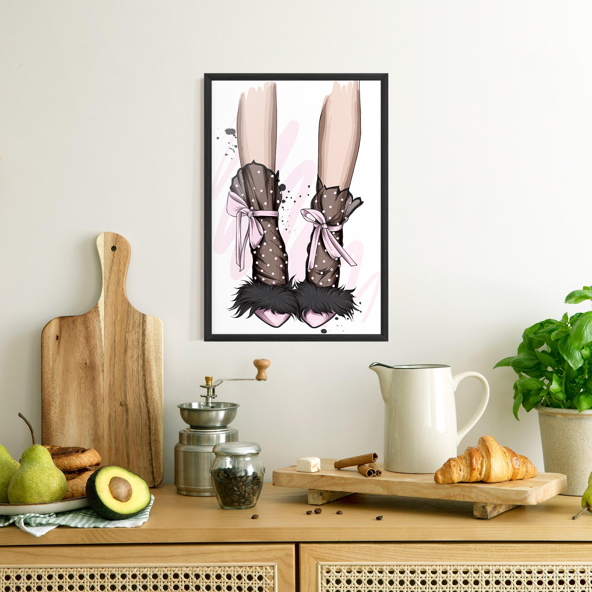 Poster Înrămat Black Cute Heels mockup 8