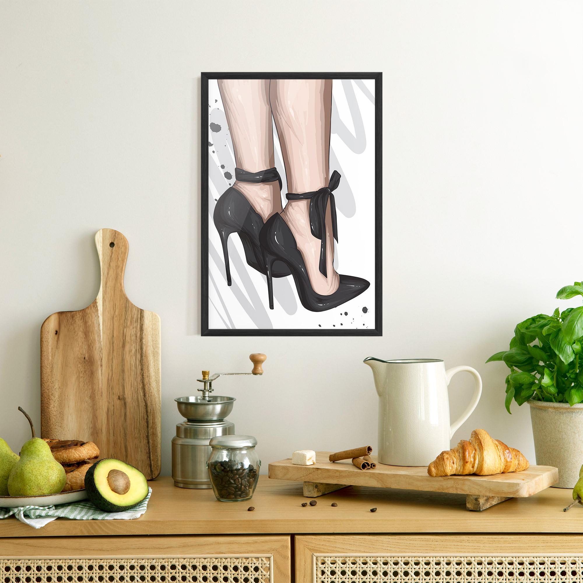 Poster Înrămat Black Woman Shoes mockup 8
