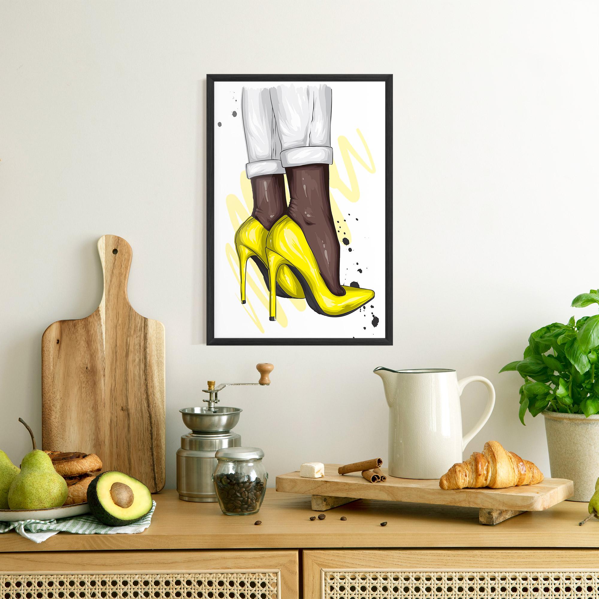 Poster Înrămat Yellow Shoes mockup 8
