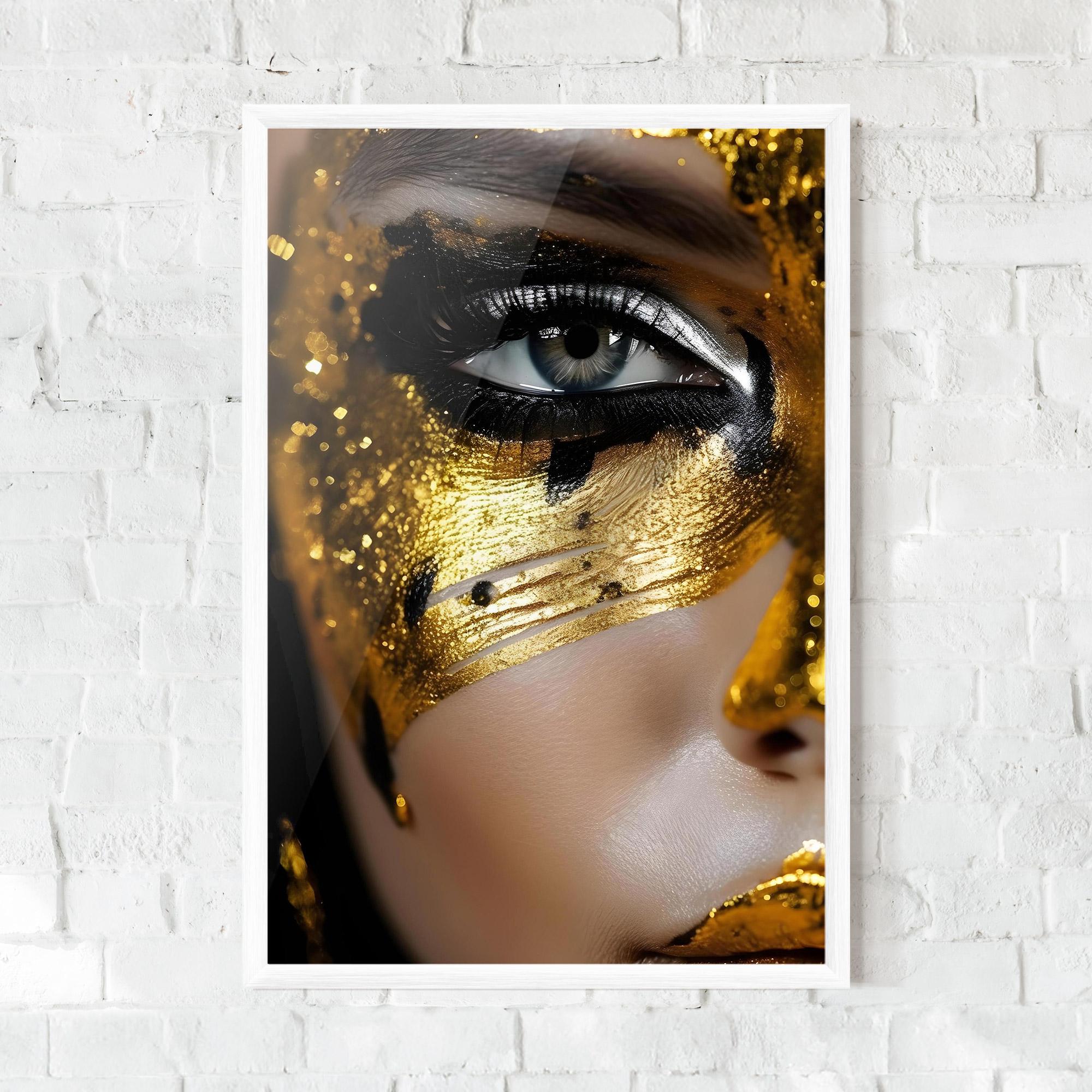 Poster Înrămat Black Gold Eyeliner mockup 0