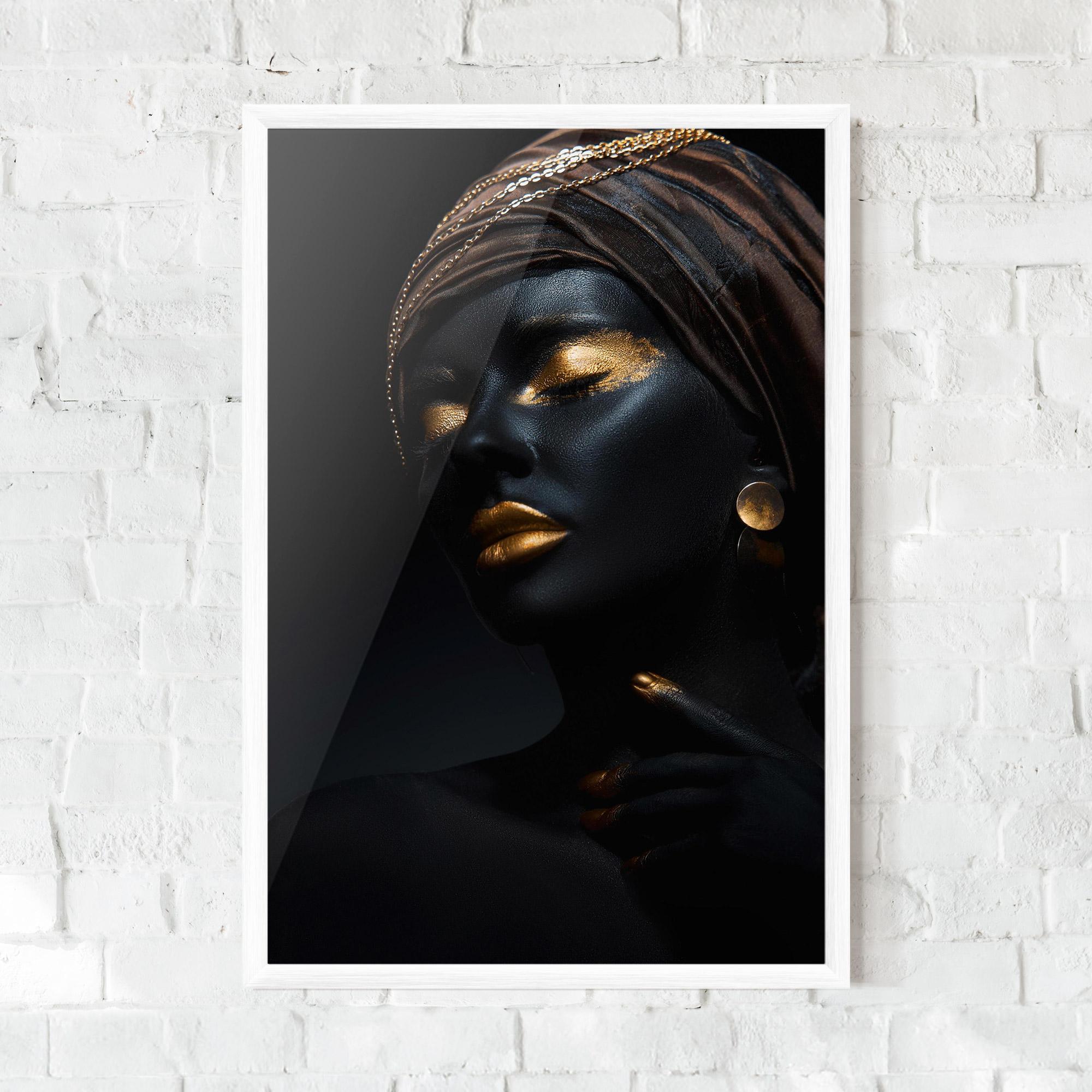 Poster Înrămat Black Gold Skin mockup 0