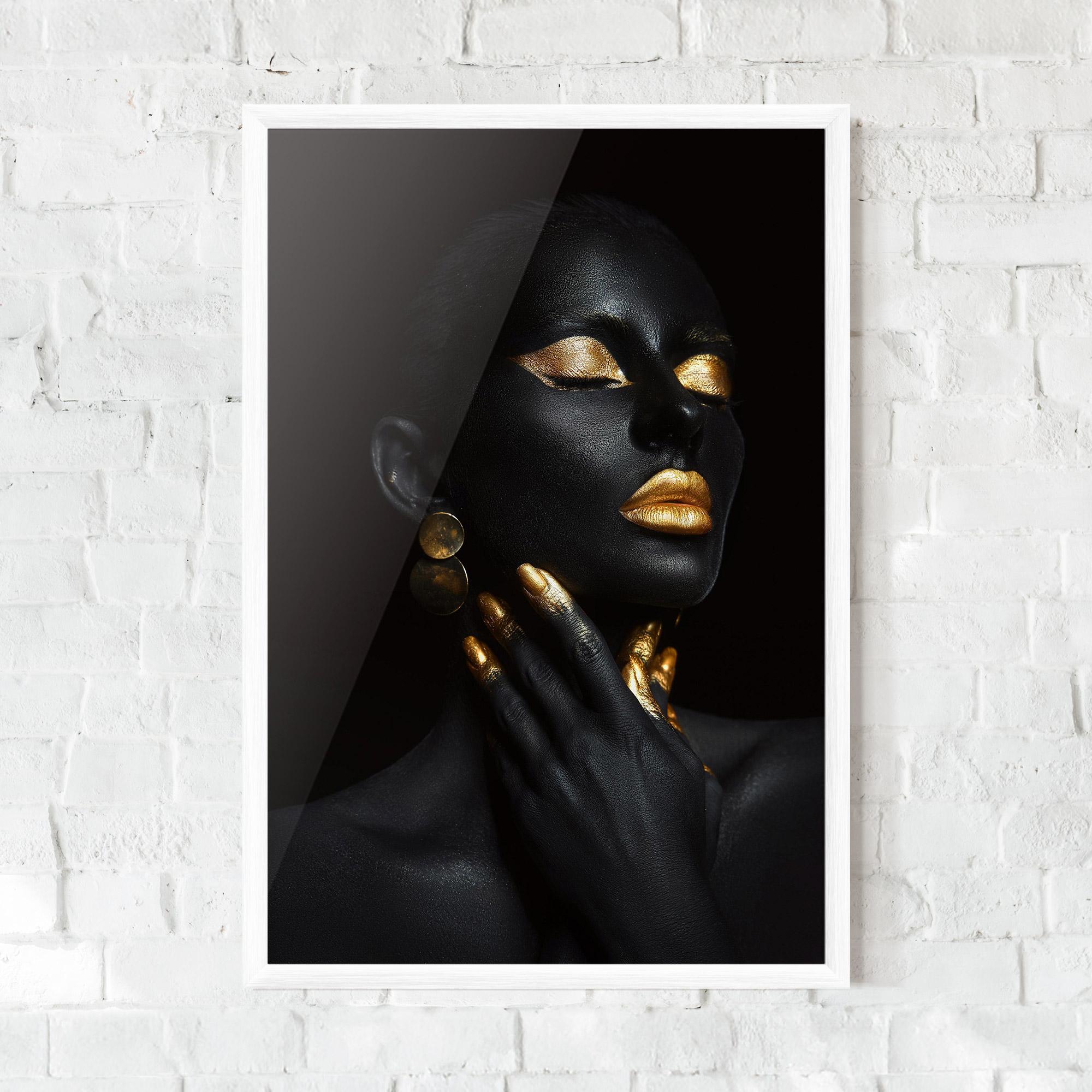 Poster Înrămat Eyelids Gold Makeup mockup 0