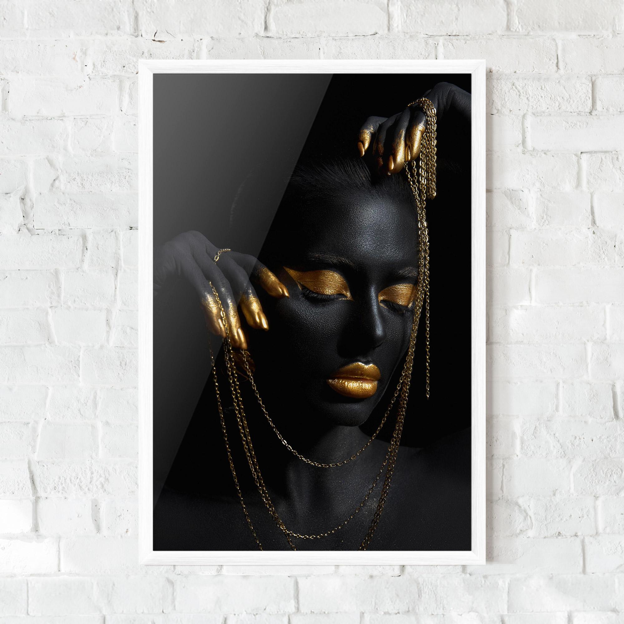 Poster Înrămat Gold Black Skin mockup 0